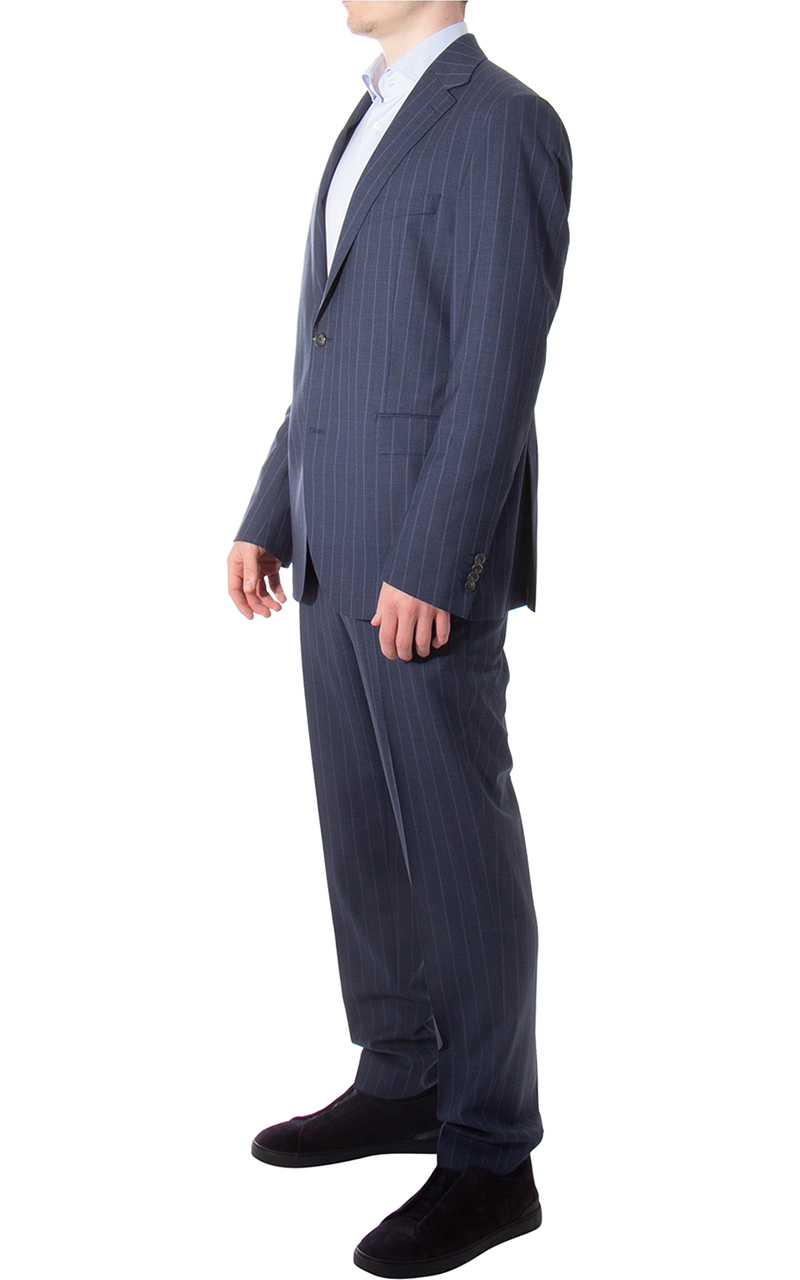 DRESSLER Striped Virgin Wool Suit Sean