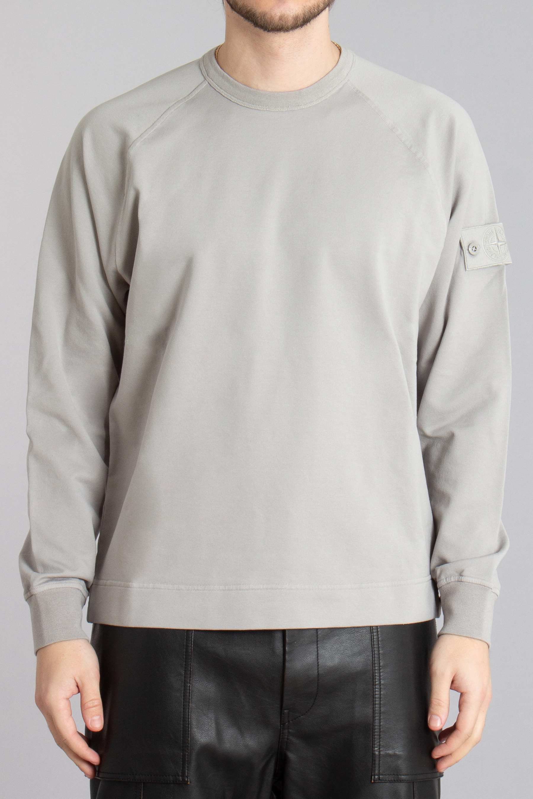 STONE ISLAND Ghost Piece Stretch Cotton Fleece Sweatshirt