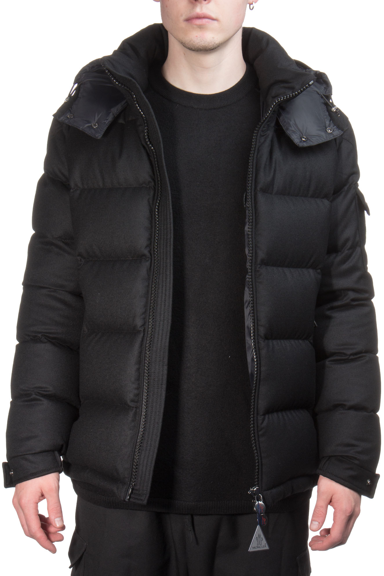 MONCLER Montgenevre Wool Flannel Down Jacket