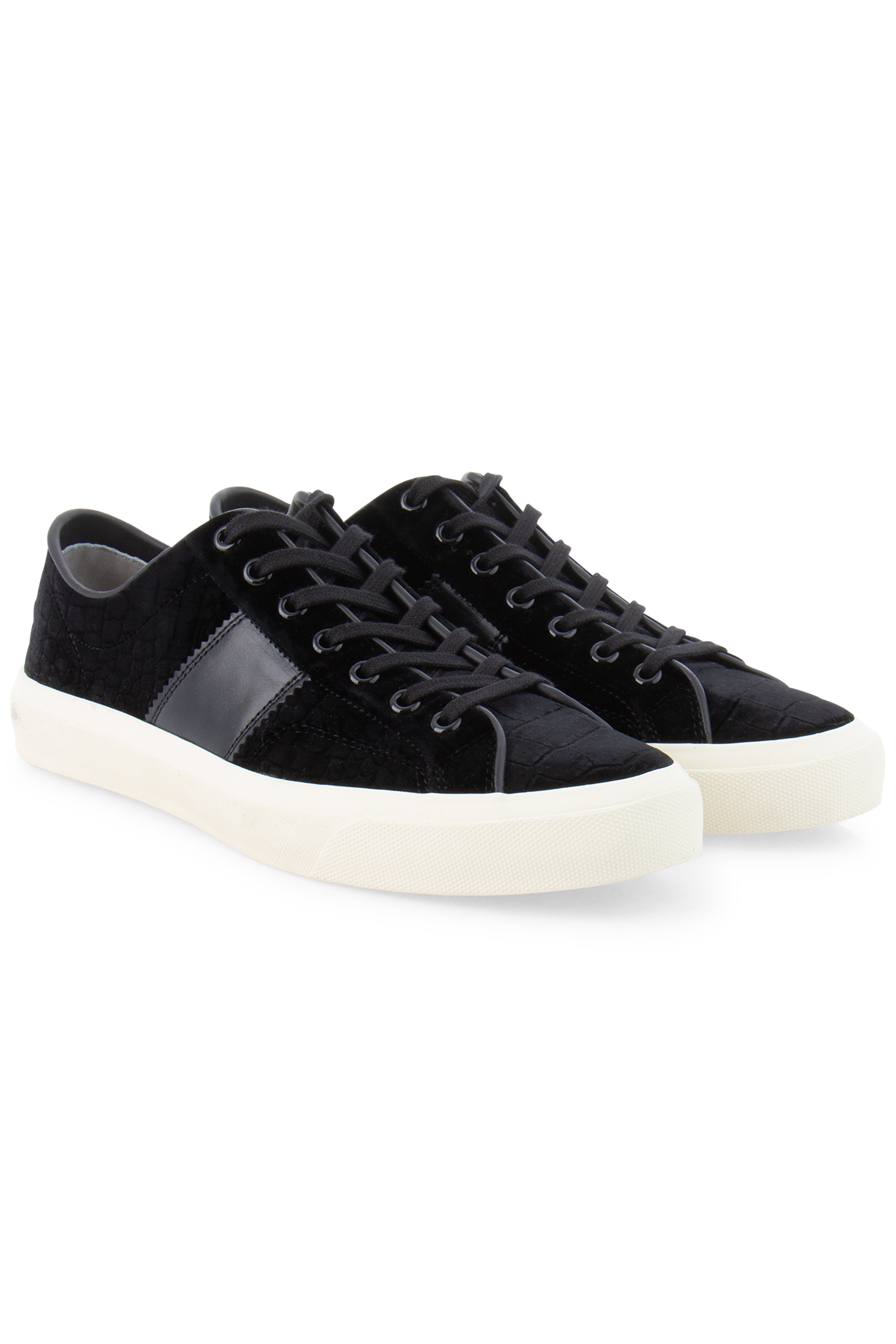 TOM FORD Velvet Lace Up Sneakers Cambridge 