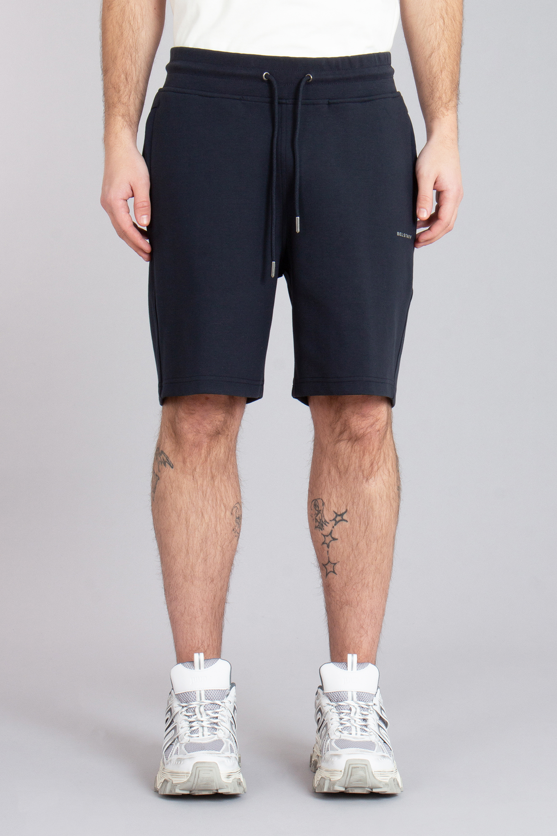 BELSTAFF Cotton Fleece Sweatshorts Alloy