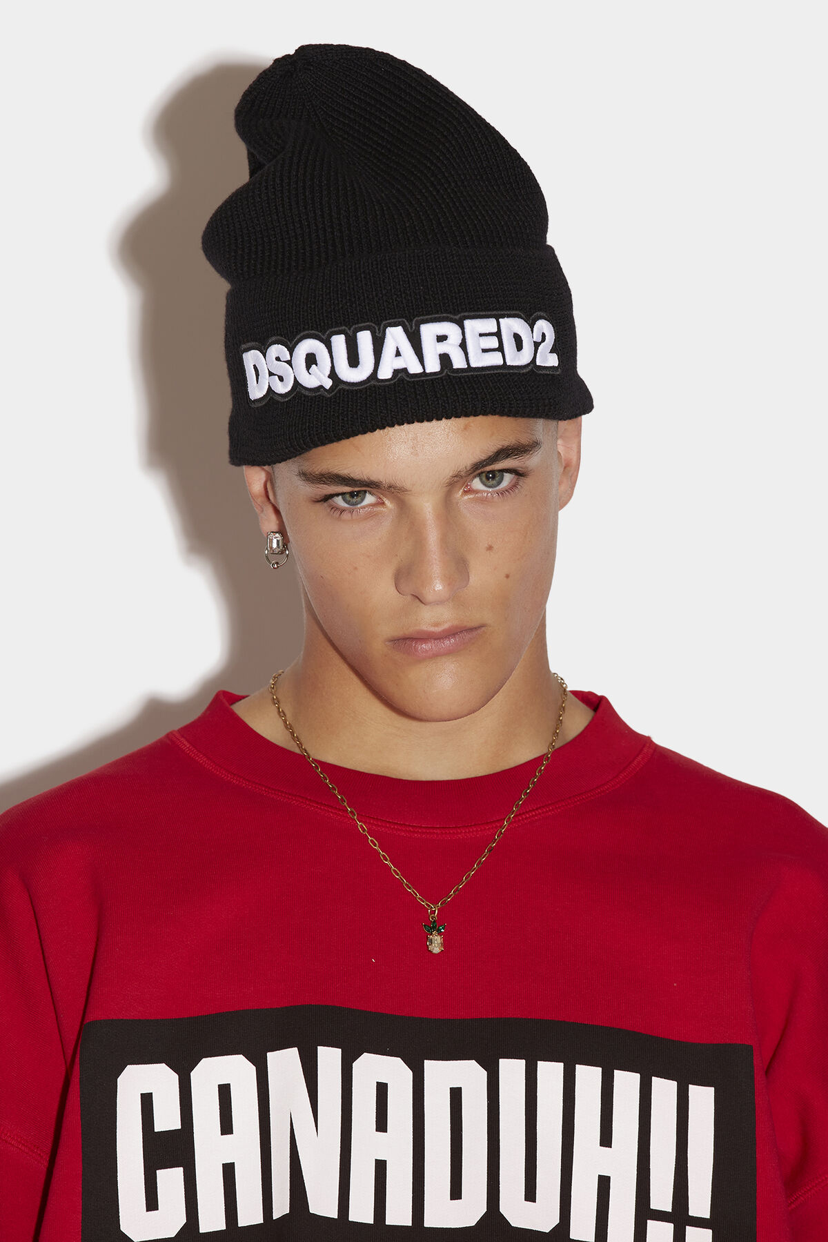 DSQUARED2 Logo Wool Knit Beanie