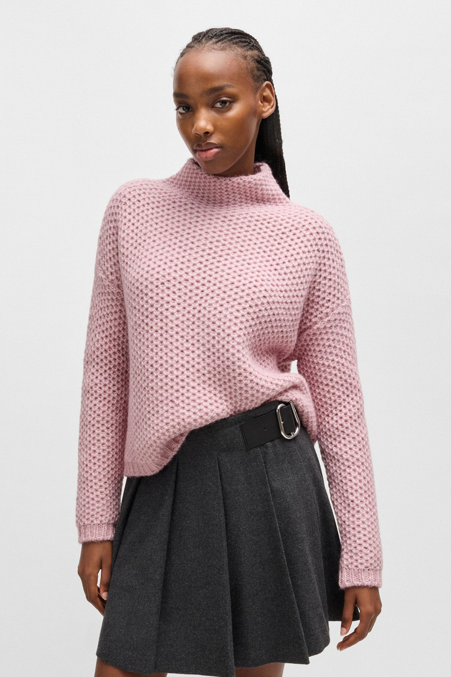 HUGO Wool Blend Knit Sweater Safineynny