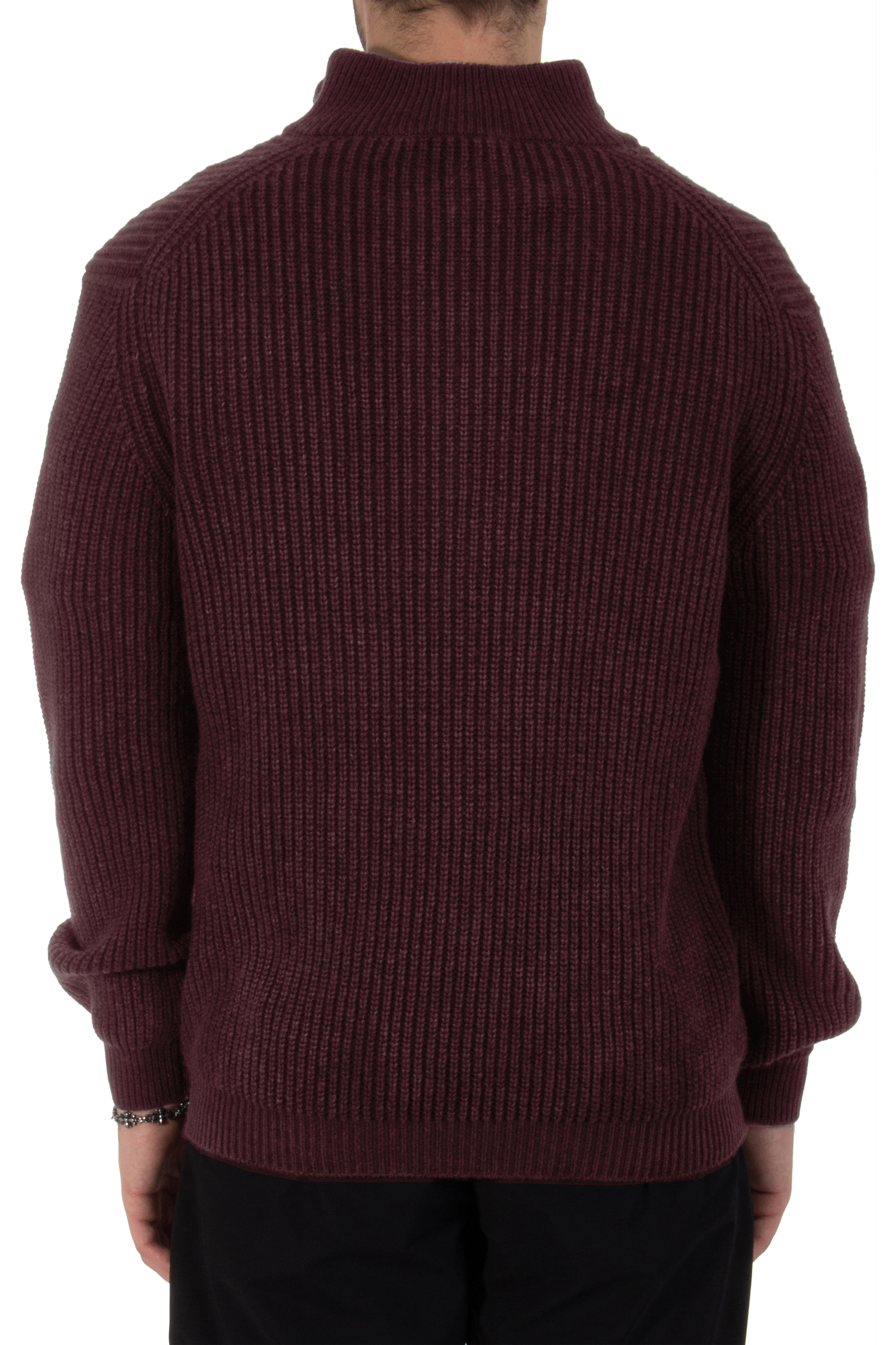 AIDA BARNI Ribbed Cashmere Troyer