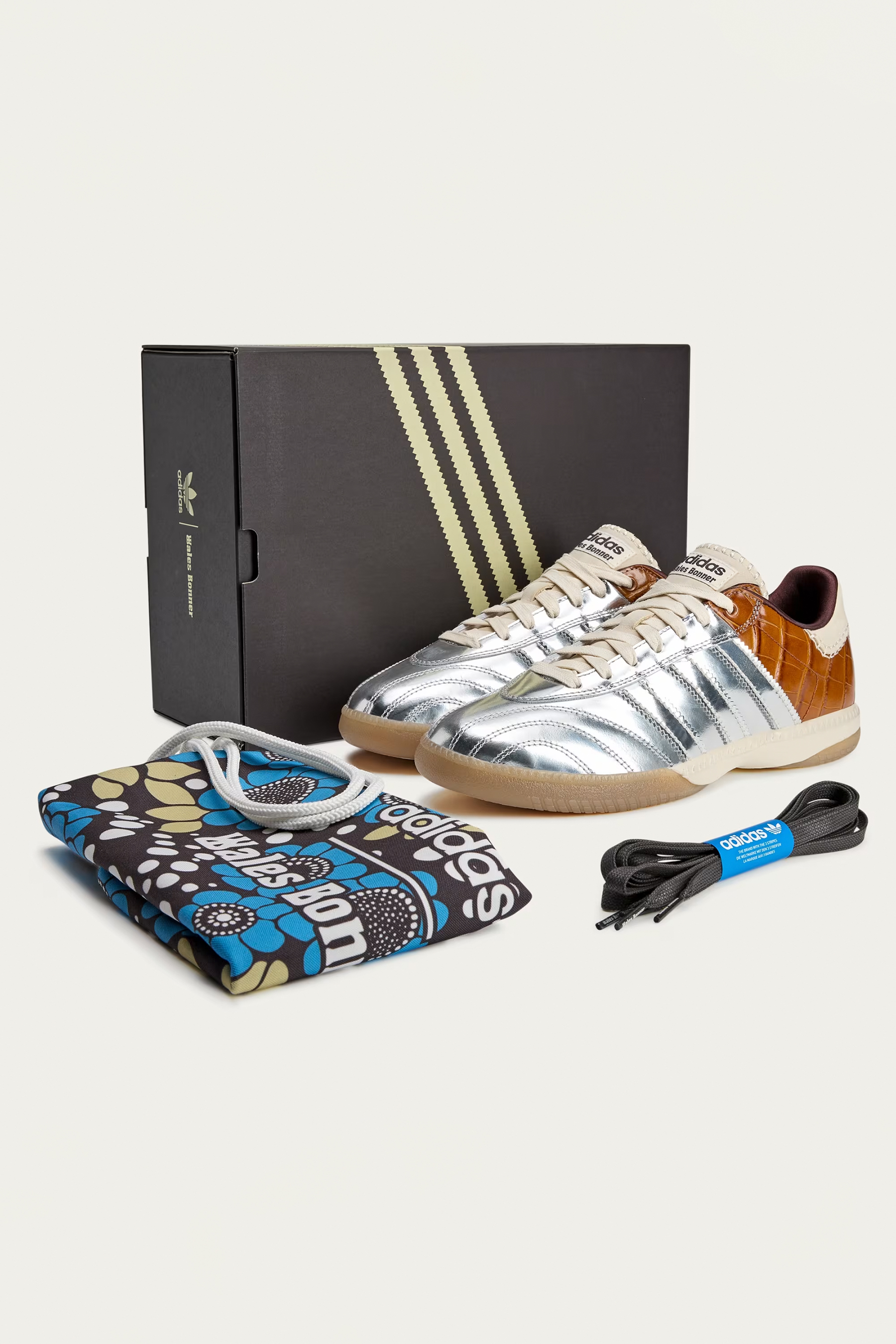 ADIDAS X Wales Bonner Metallic Leather Sneakers Samba MN