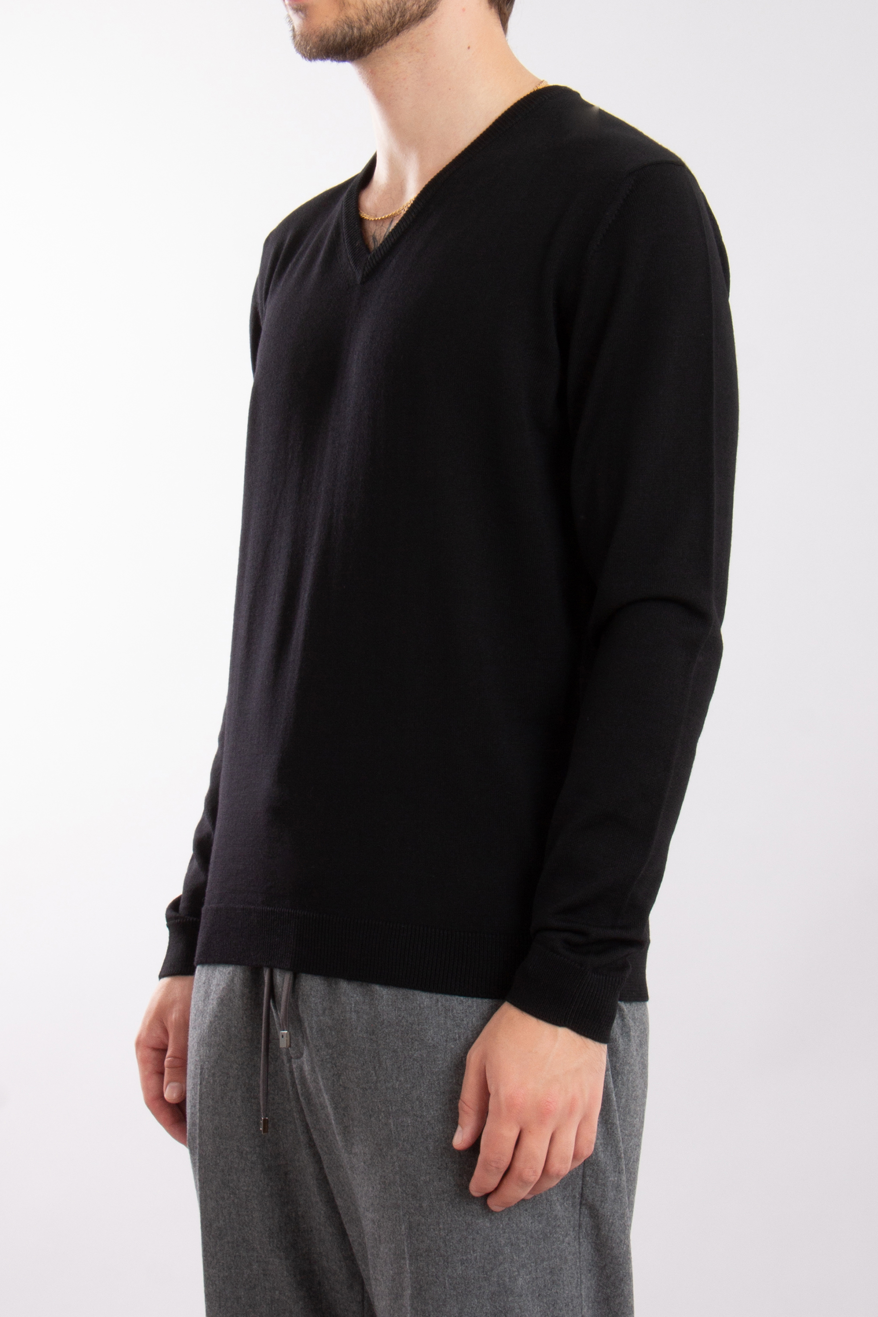 ROBERTO COLLINA Extrafine Wool V-Neck Sweater