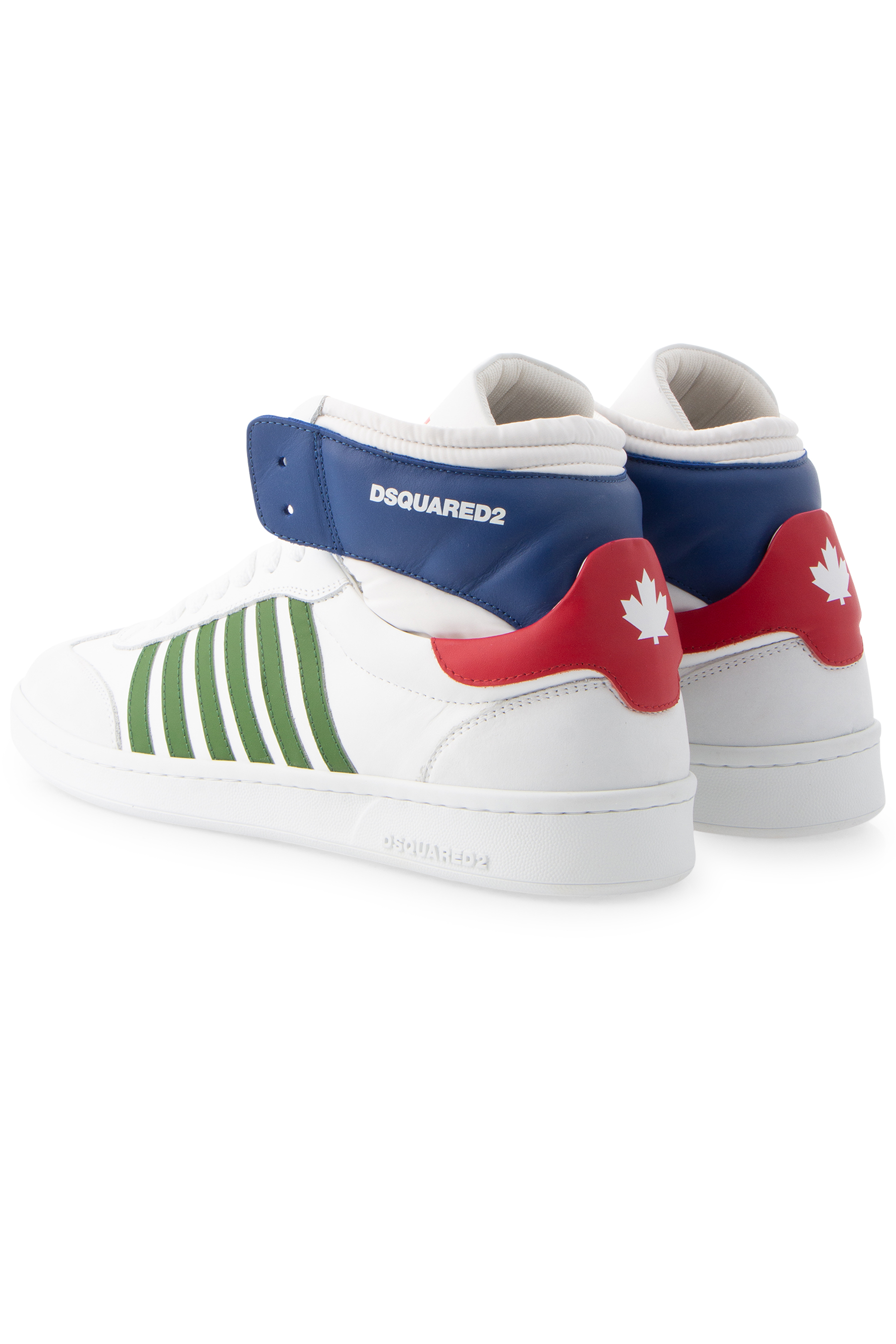 DSQUARED2 High Top Leather Sneakers Boxer