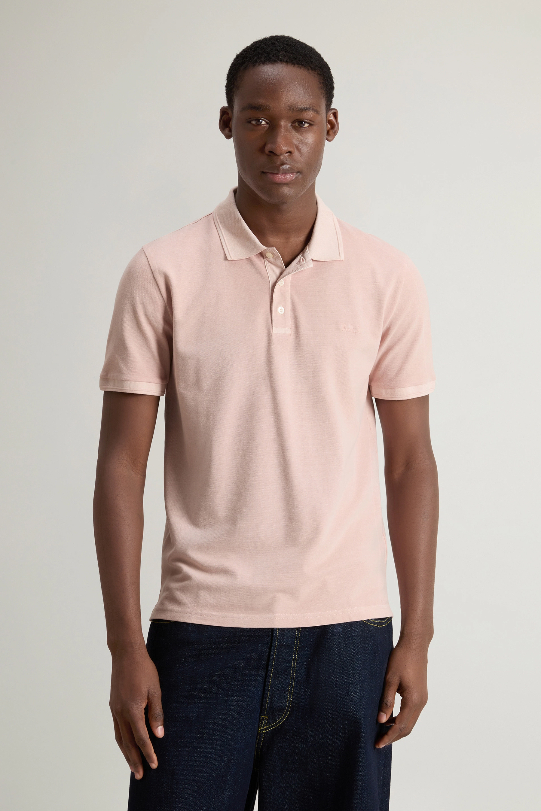 WOOLRICH Slim Fit Stretch Cotton Piqué Polo Shirt Mackinack