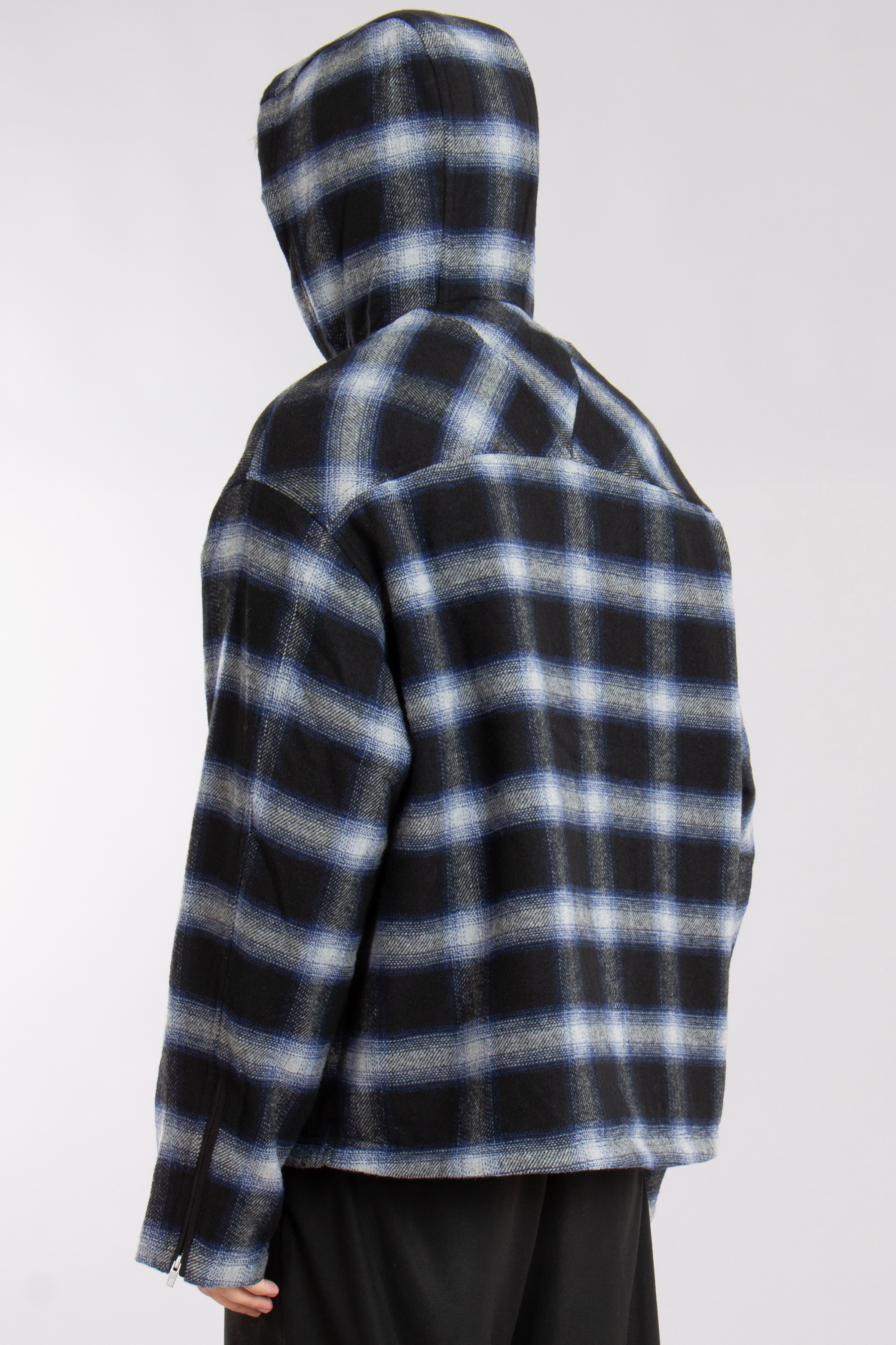 REPRESENT Hooded Checked Flannel Overshirt