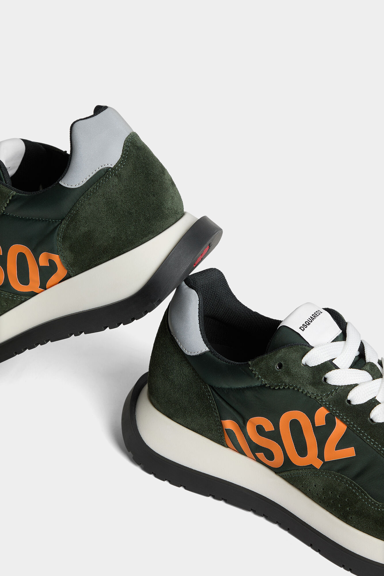 DSQUARED2 Low Suede And Nylon Sneakers Running