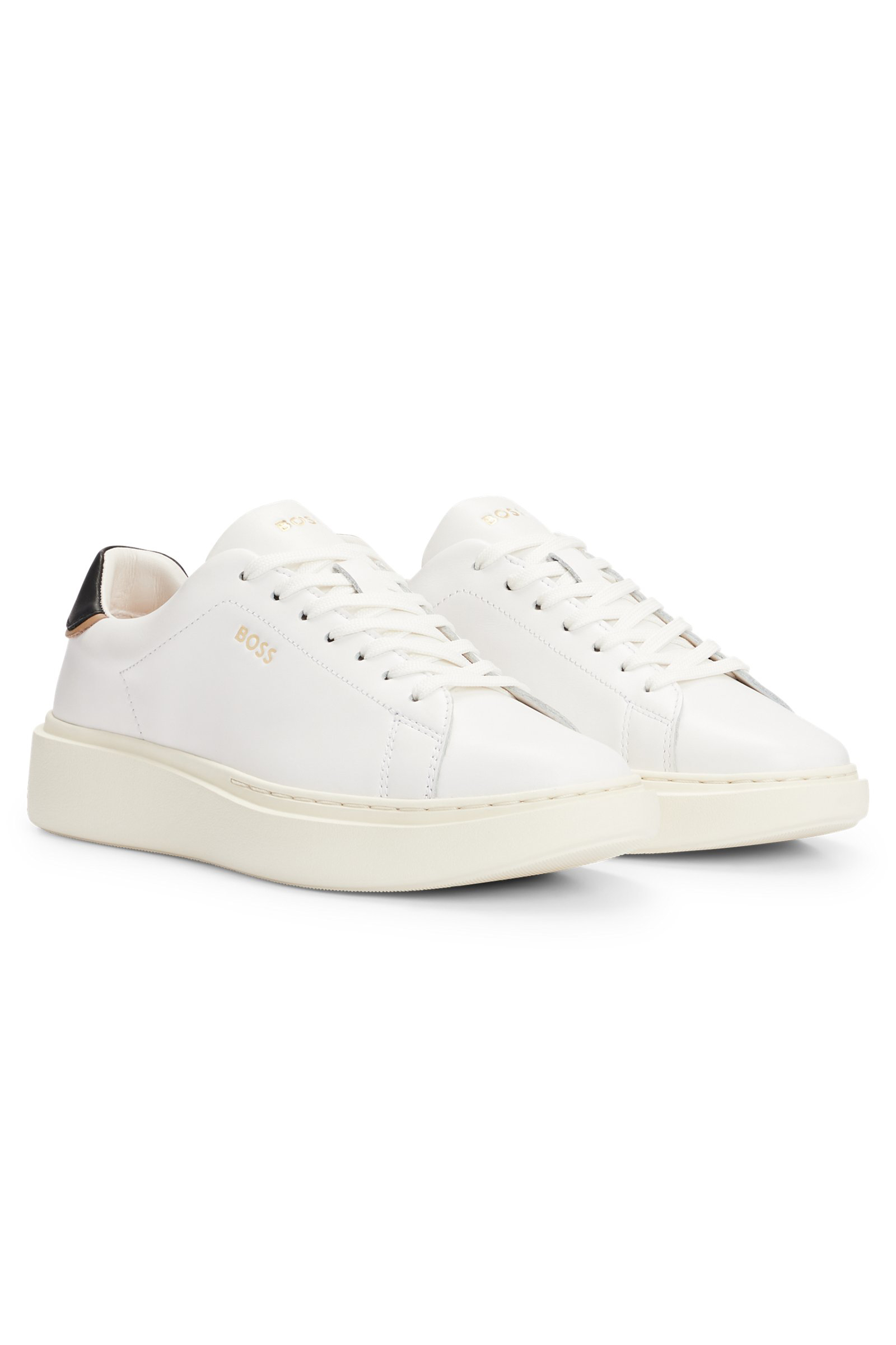 BOSS Low Leather Sneakers Amber