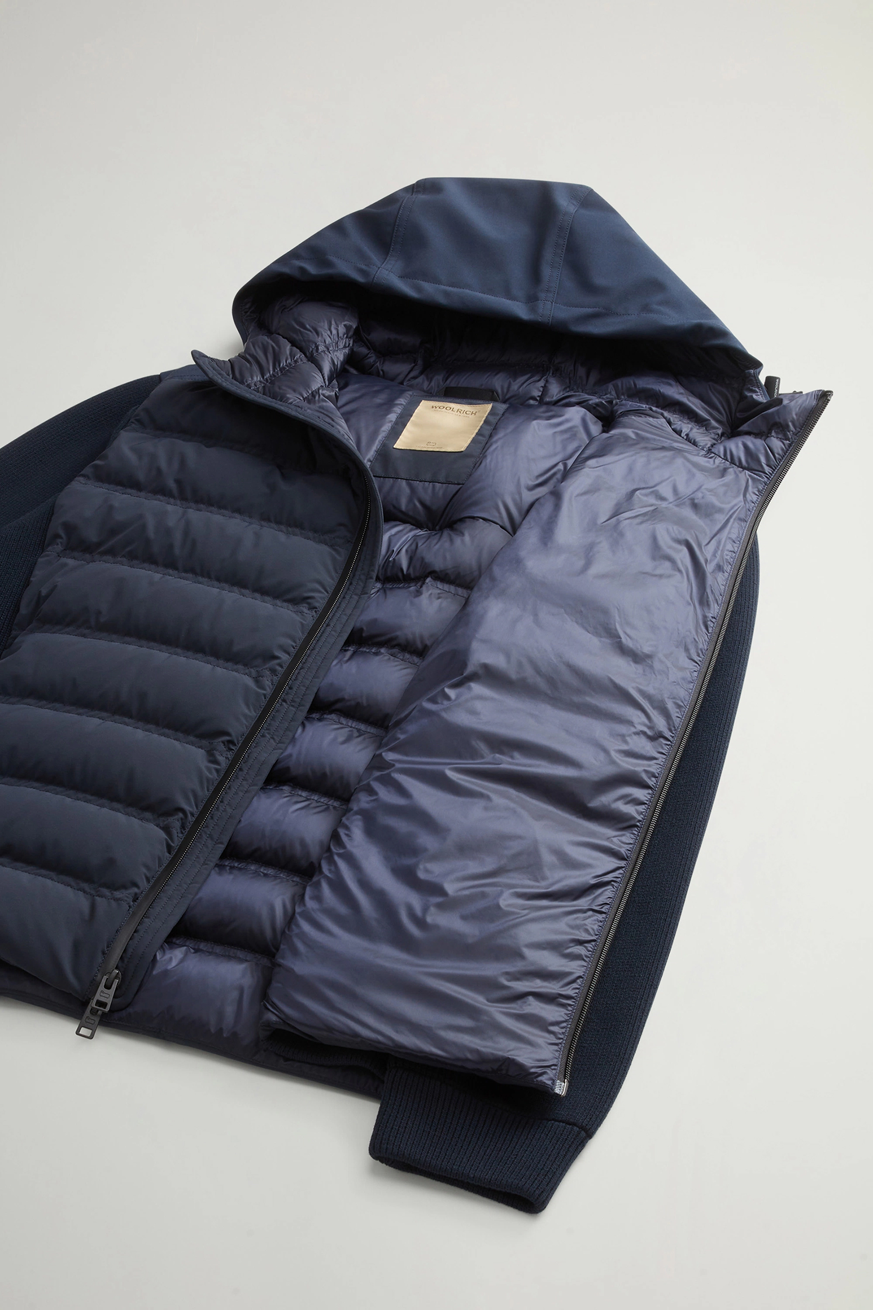 WOOLRICH Nylon Stretch Down Jacket Bering Hybrid