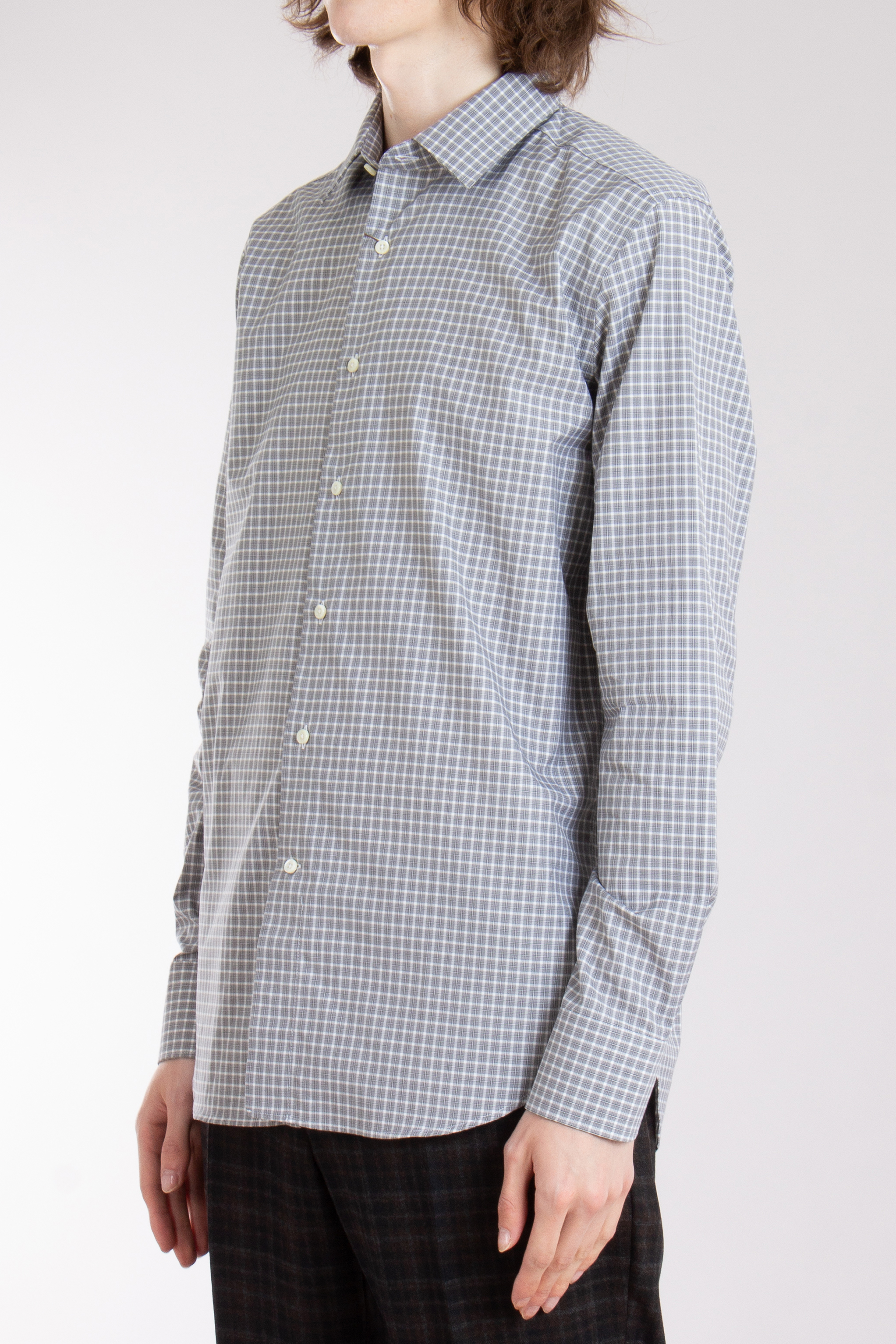 CANALI Regular Fit Checked Impeccable-Cotton Shirt