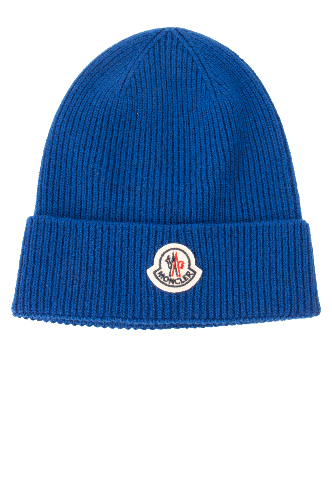 MONCLER Ribbed Virgin Wool Beanie 