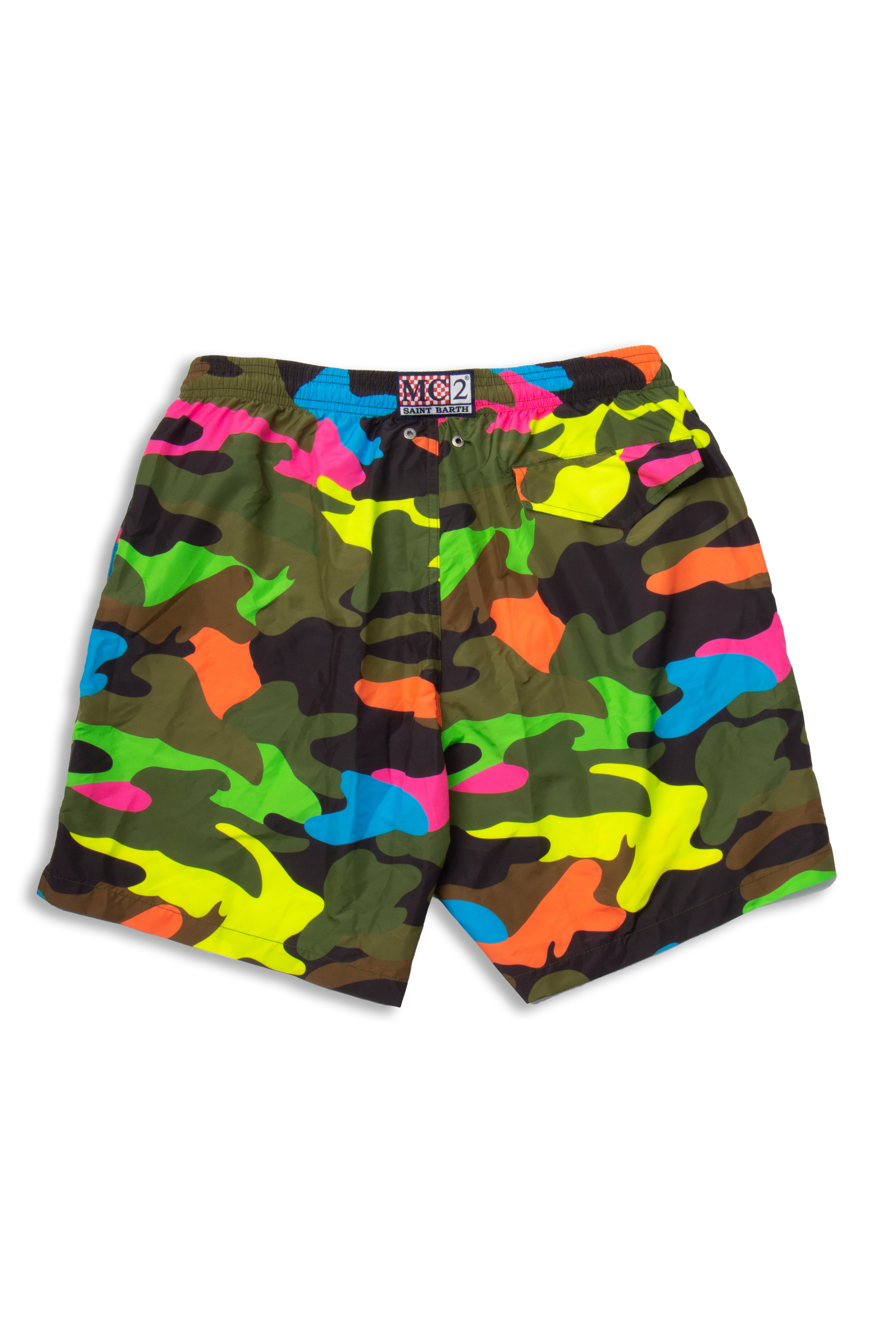 MC 2 SAINT BARTH Multi Fluo Pattern Swim Shorts Lighting