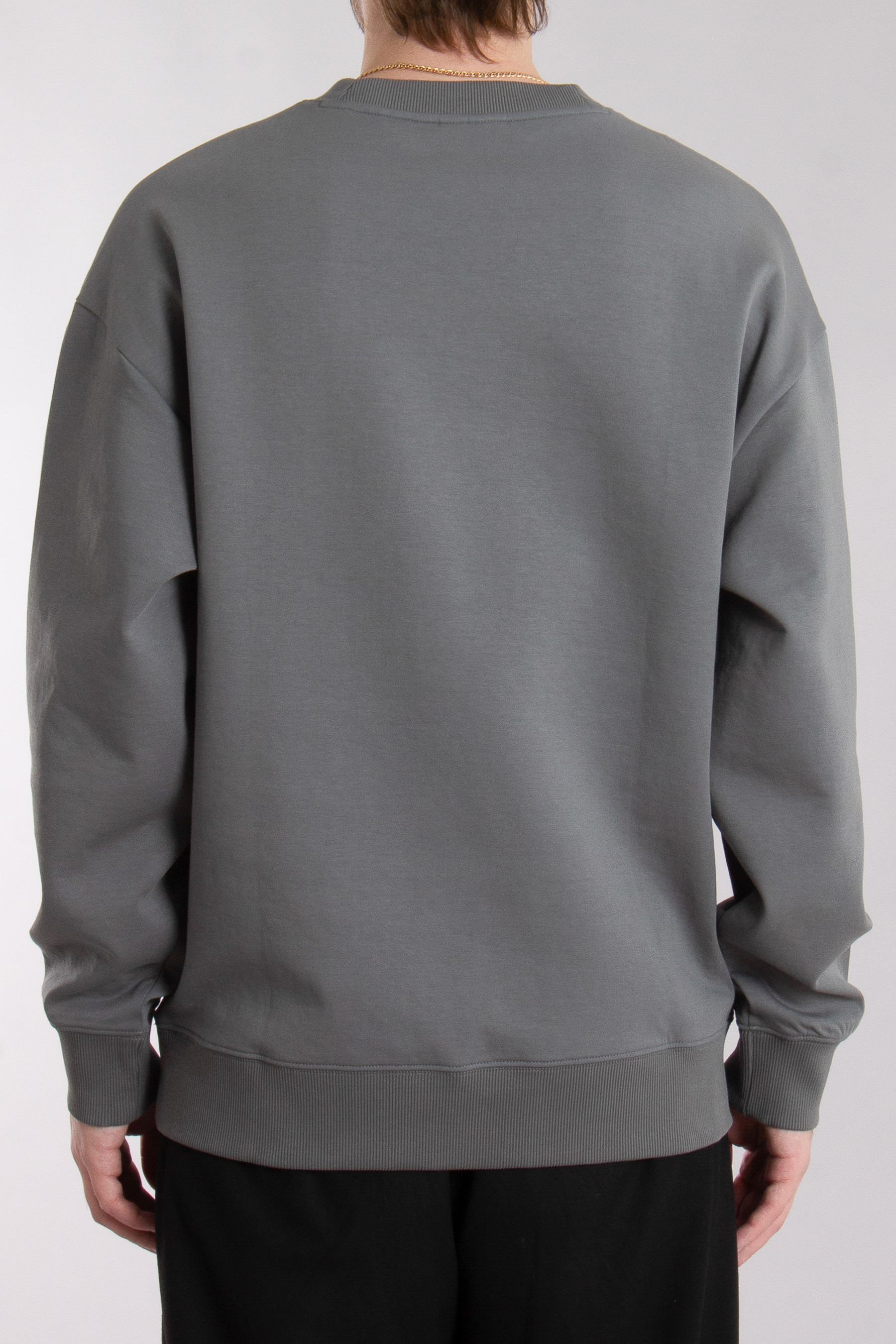 HUGO Relaxed Fit Interlock-Cotton Blend Stretch Sweatshirt Dettil