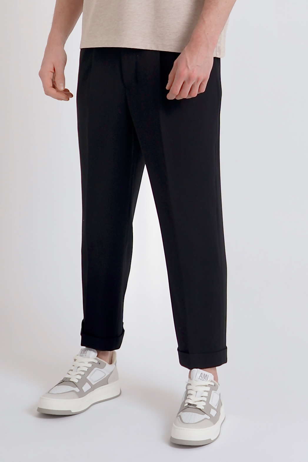 AMI PARIS Carrot Fit Virgin Wool Blend Pants