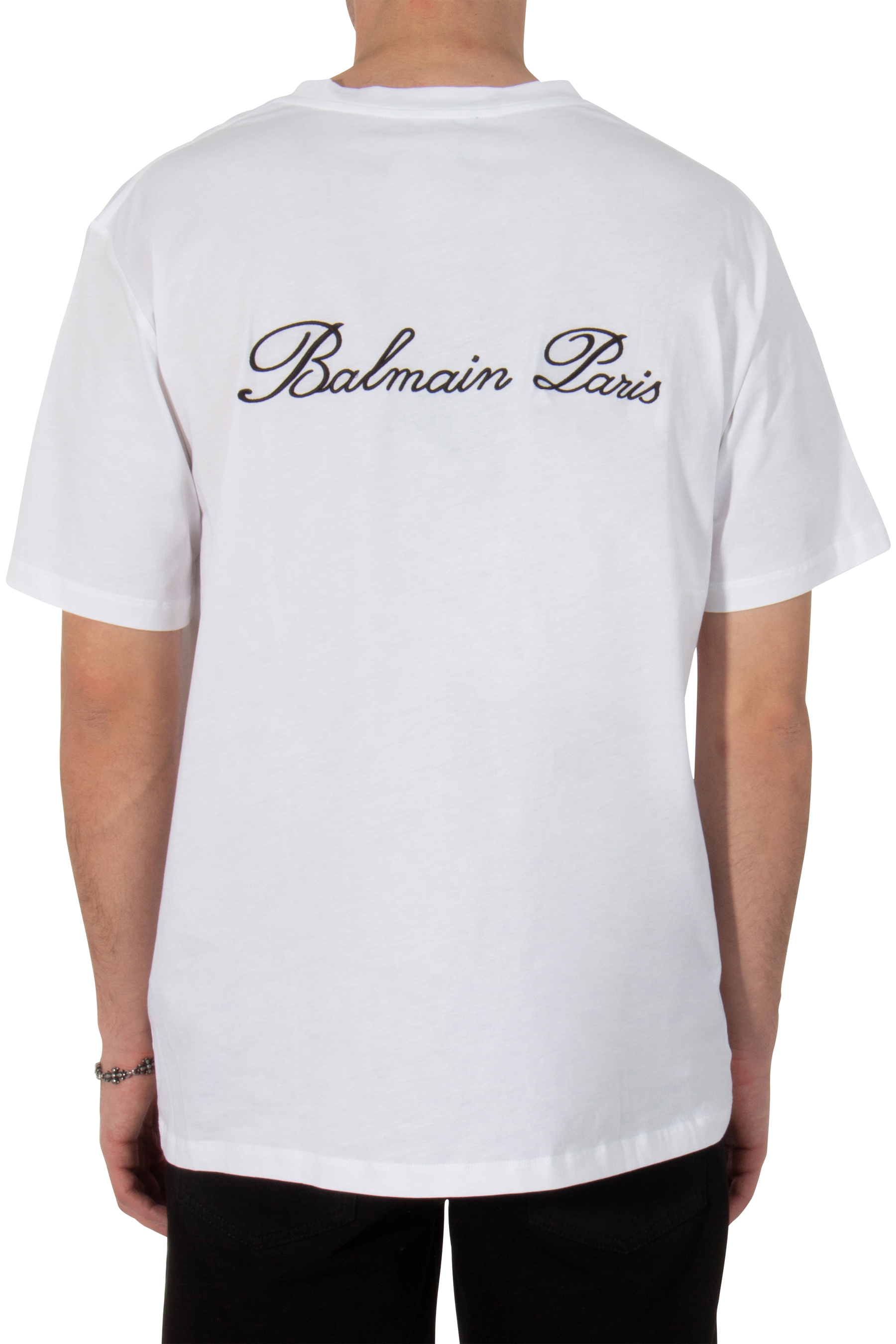 BALMAIN Emboidered Organic Cotton T-Shirt