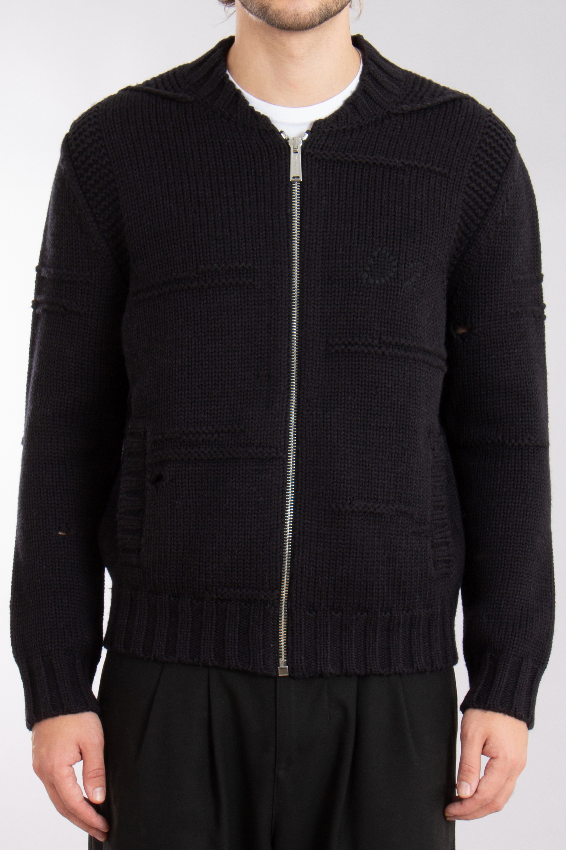 DSQUARED2 Structured Wool Knit Cardigan