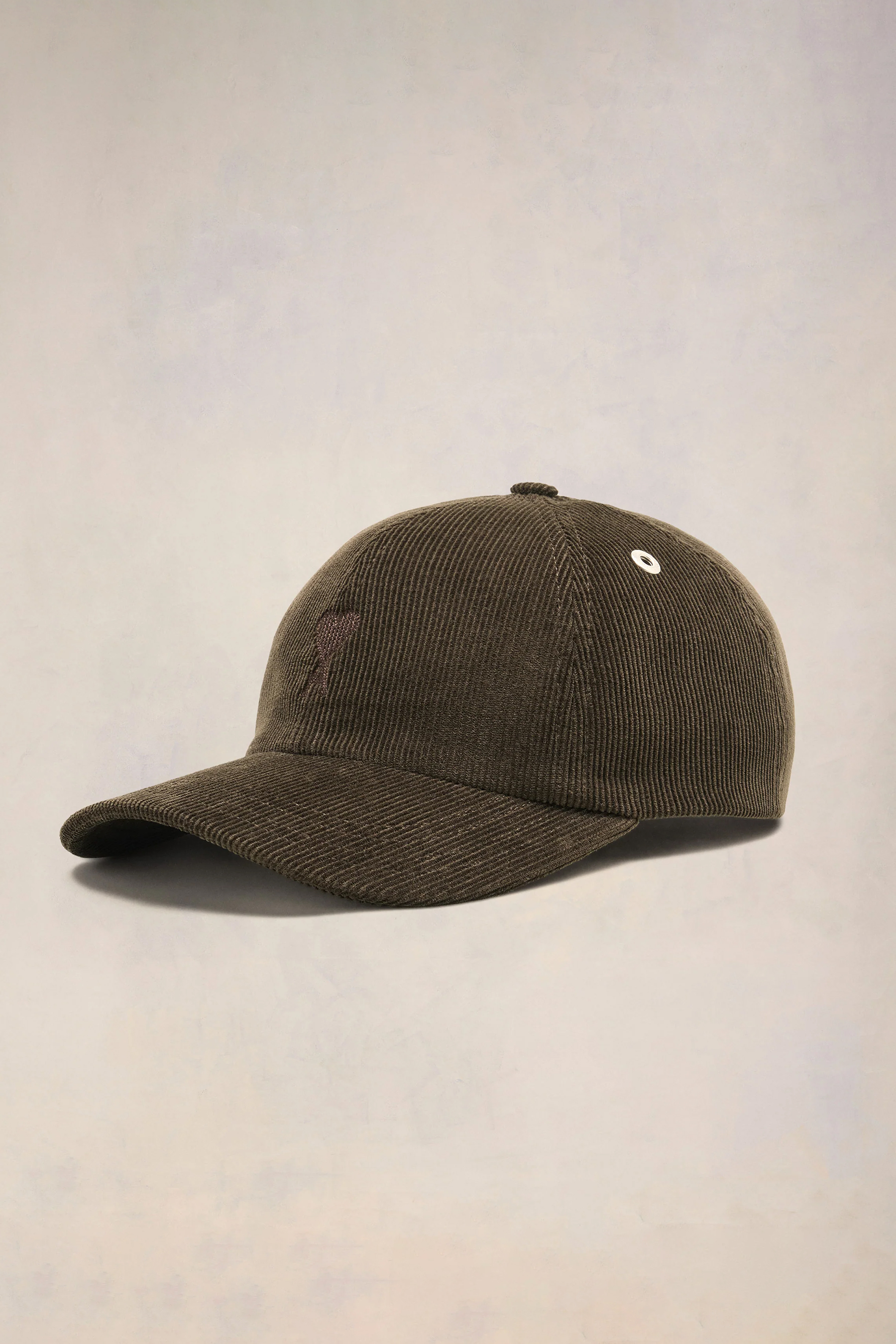 AMI PARIS Embroidered Cotton Courduroy Cap