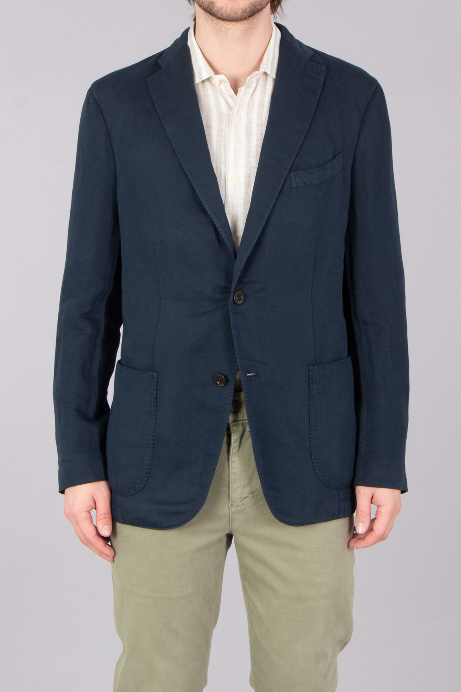 BOGLIOLI Regular Fit Cotton-Linen Blend K-Jacket