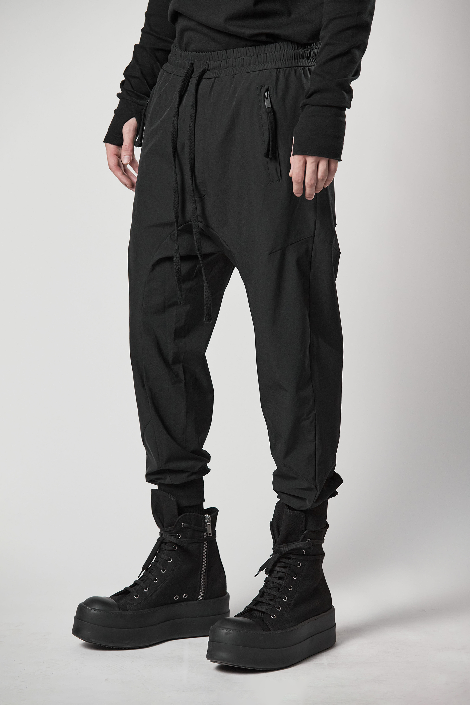 THOM KROM Drop Crotch Nylon Stretch Pants