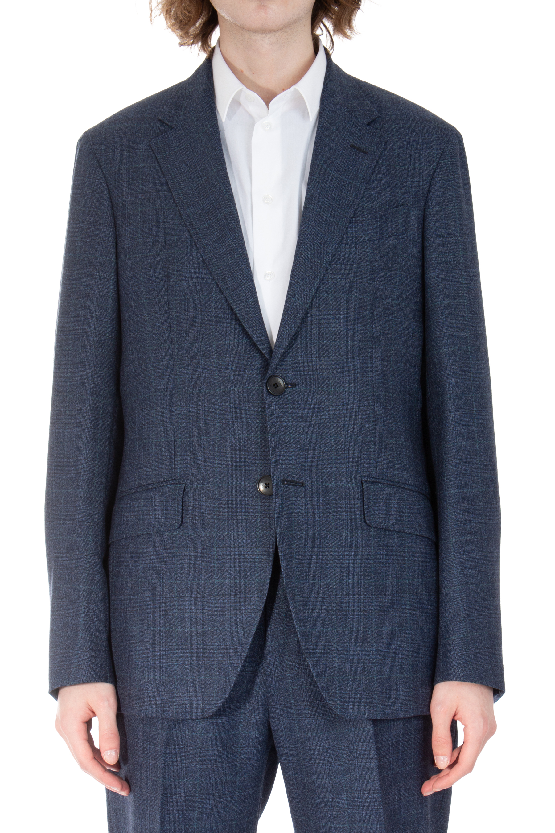 ETRO Checked Fleece Wool Suit 