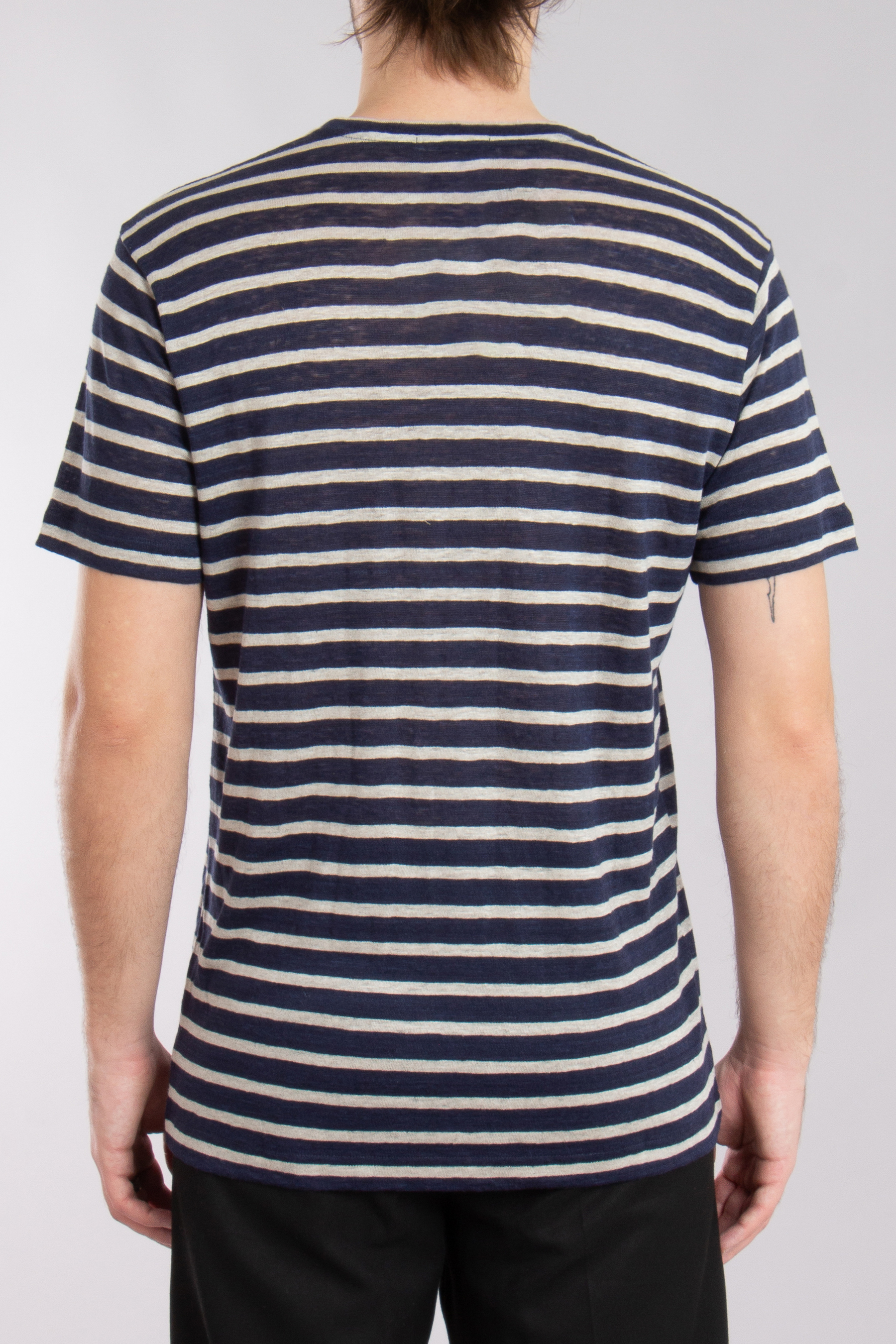 STEFAN BRANDT Striped Linen Jersey T-Shirt Enno