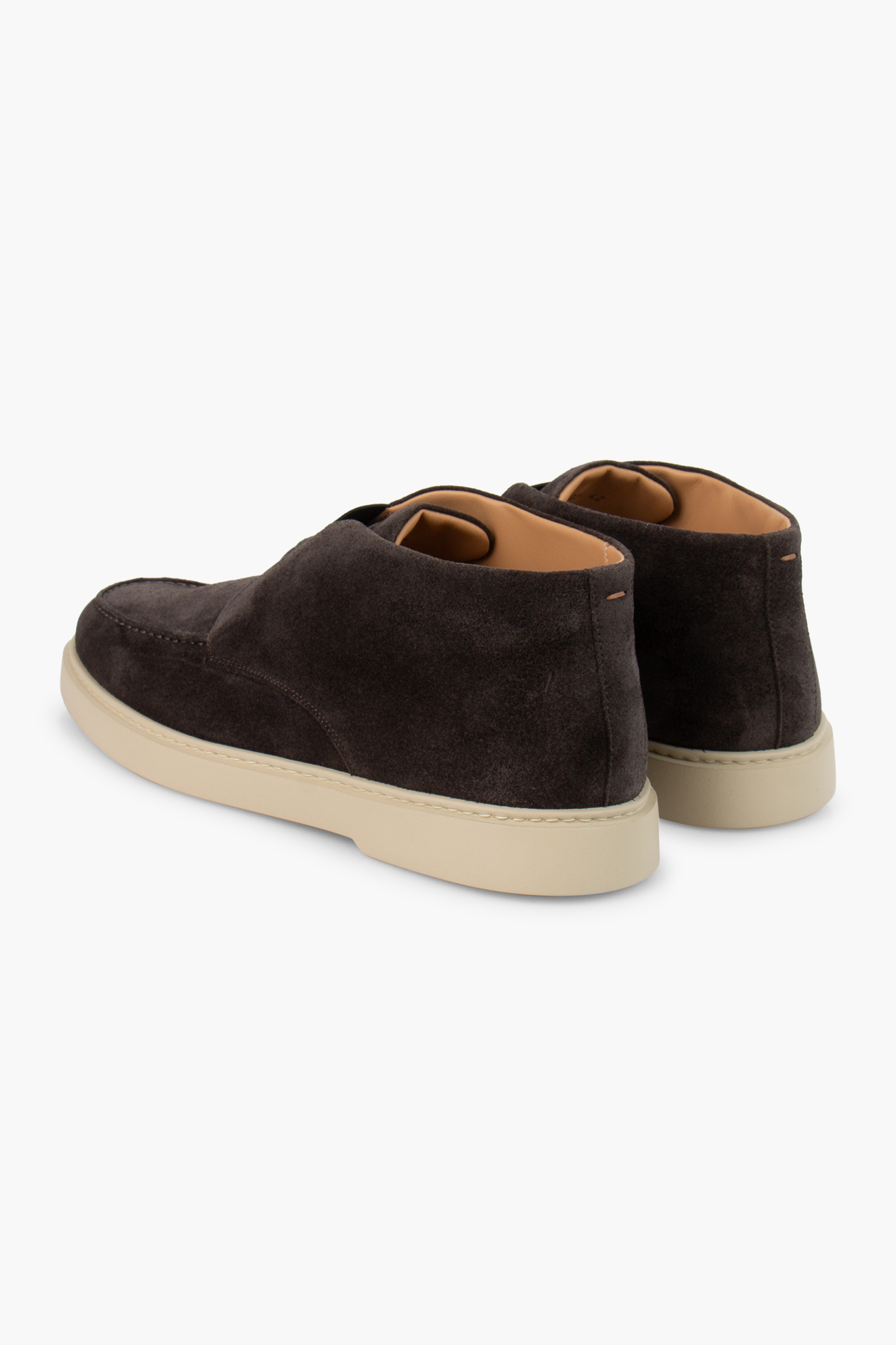 FABIANO RICCI Suede Slip On Mid Loafers