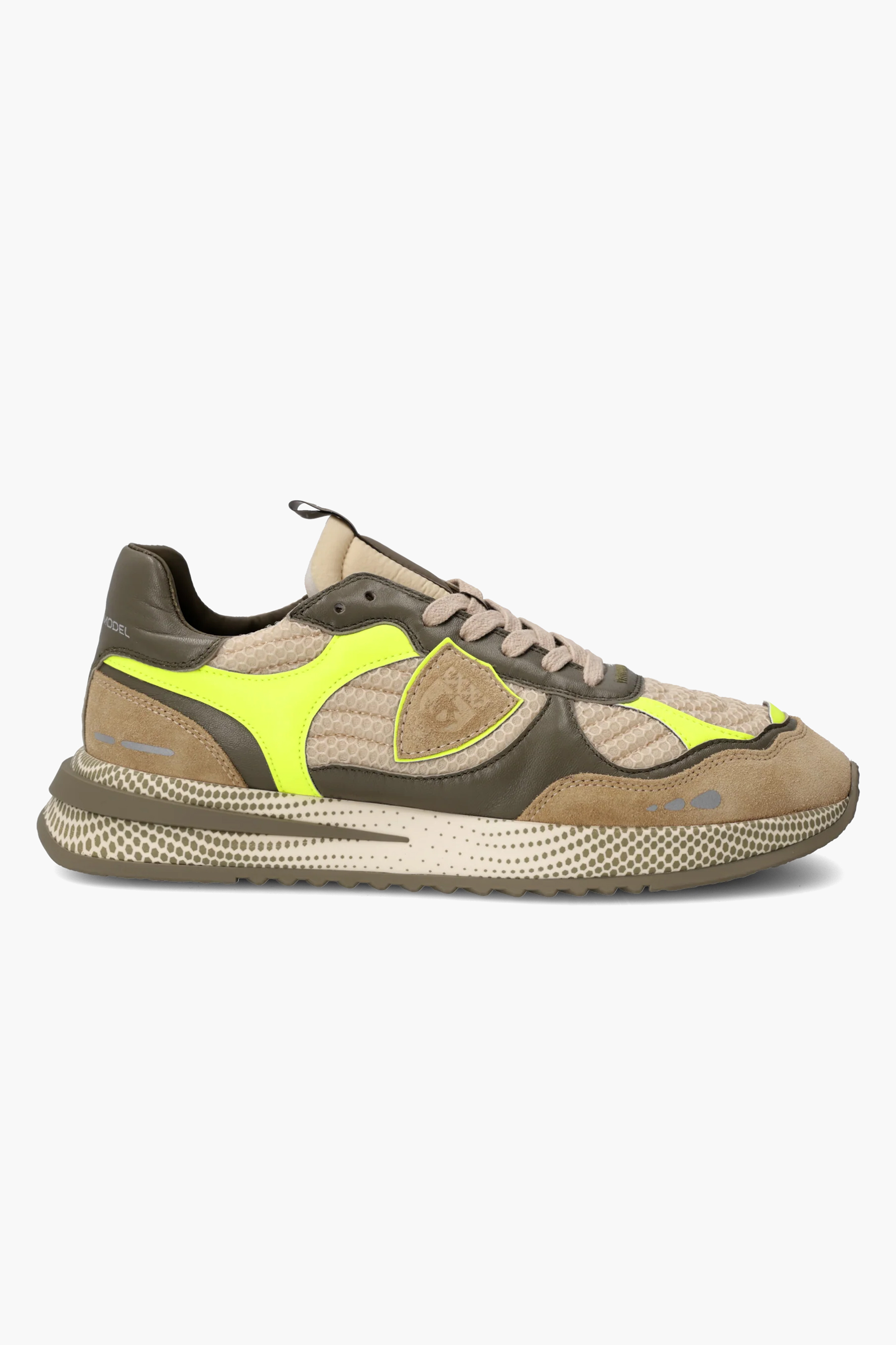 PHILIPPE MODEL Mesh & Leather Running Sneakers Olympique Low 