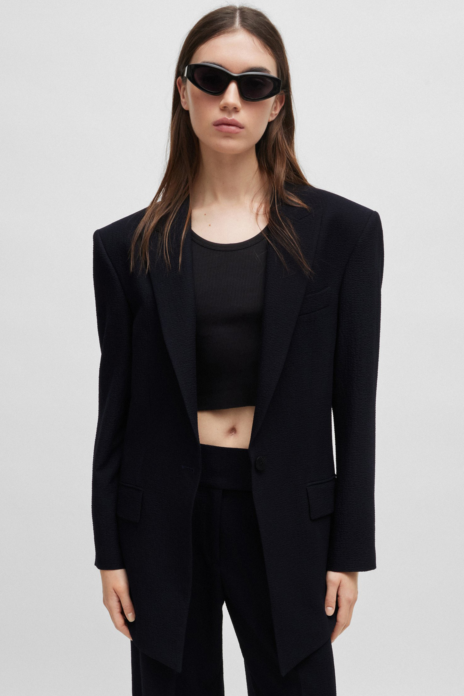 HUGO Seersucker Blazer Amlya