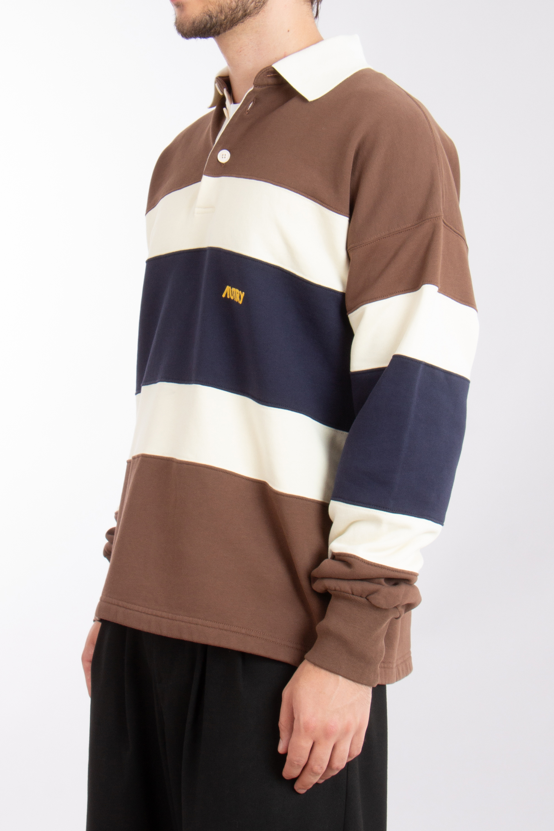 AUTRY Rugby Cotton Fleece Polo Shirt