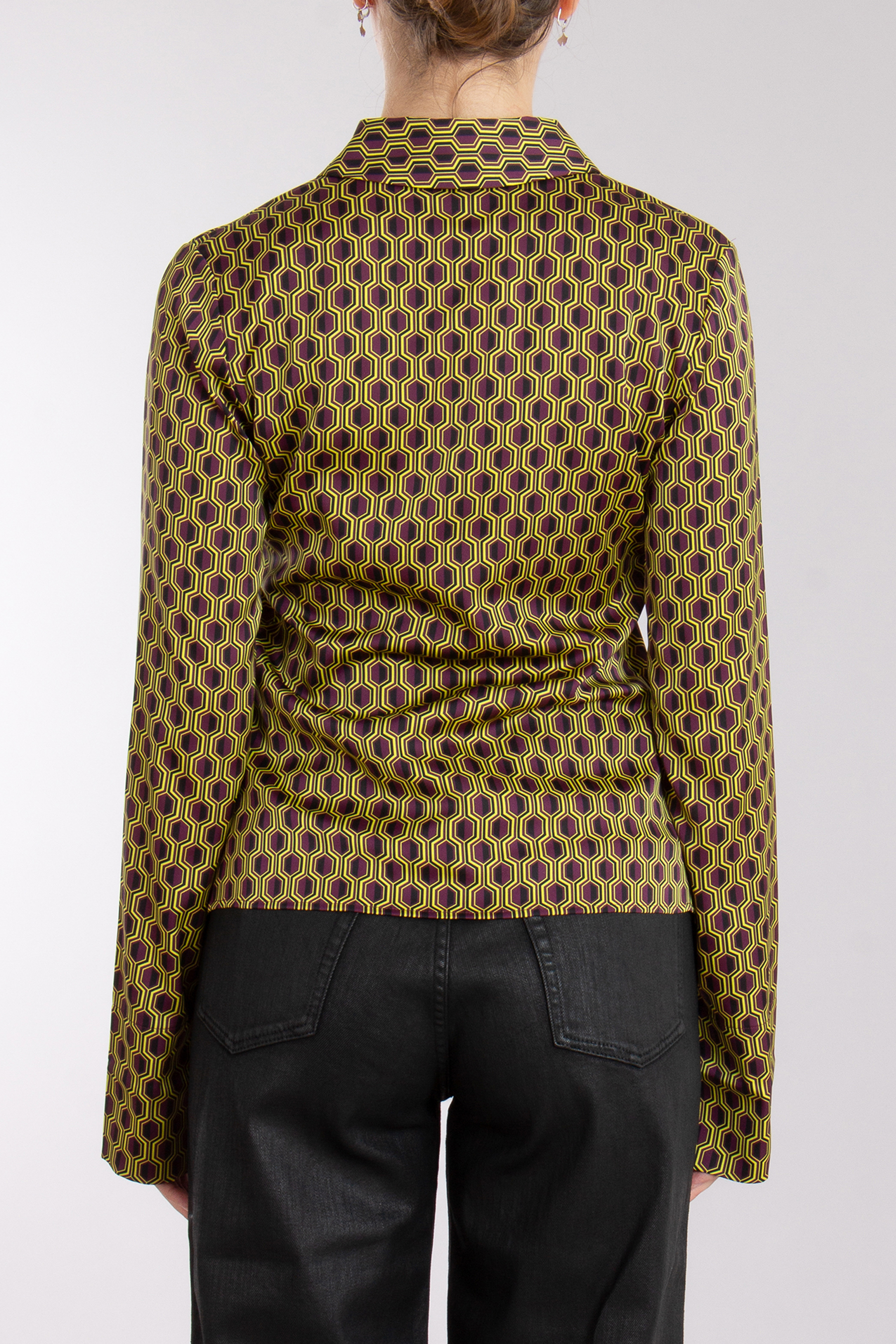 HUGO Patterned Recycled Woven Stretch Blouse Ellana