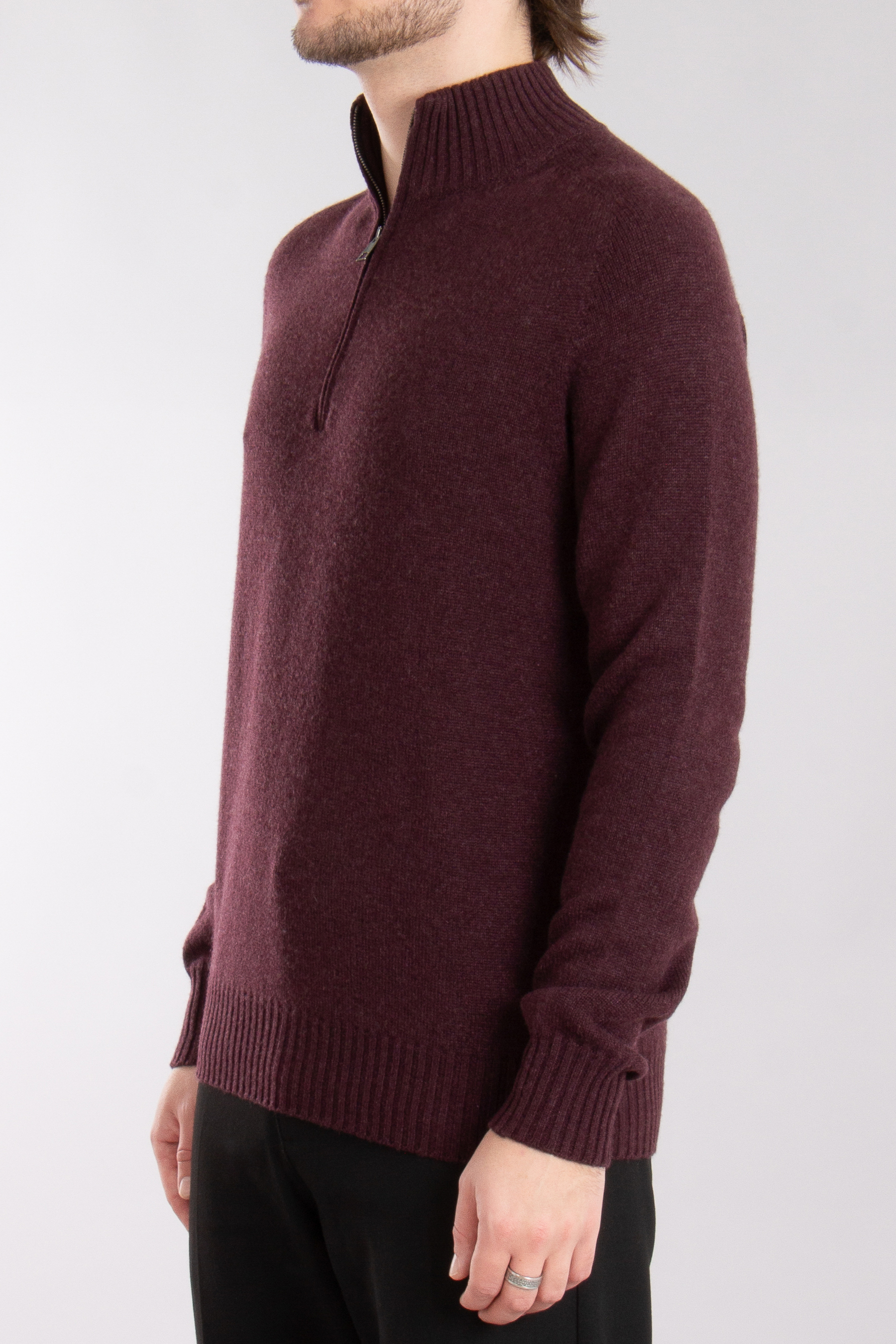 AIDA BARNI Cashmere Half-Zip Sweater