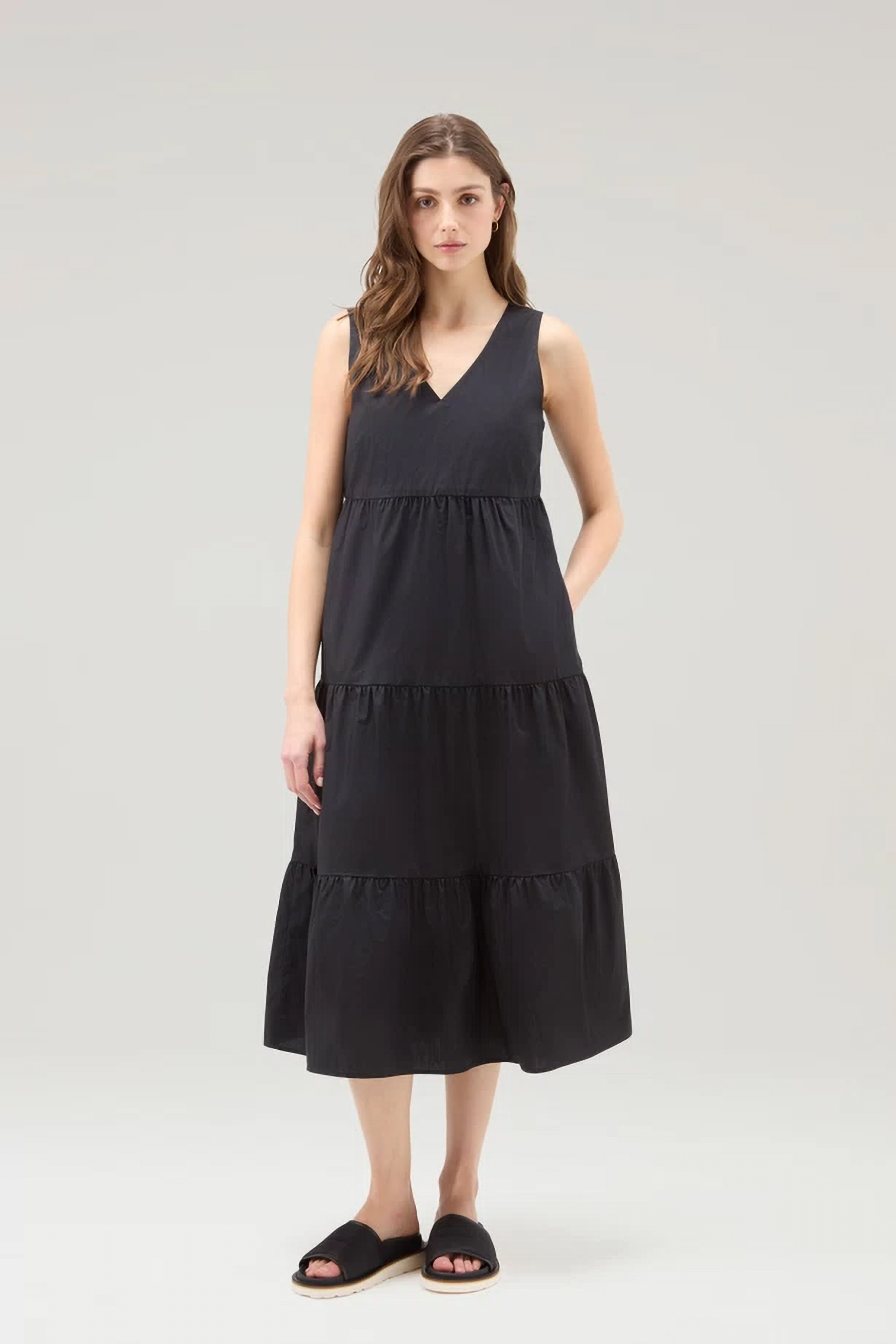 WOOLRICH Cotton Poplin Maxi Dress