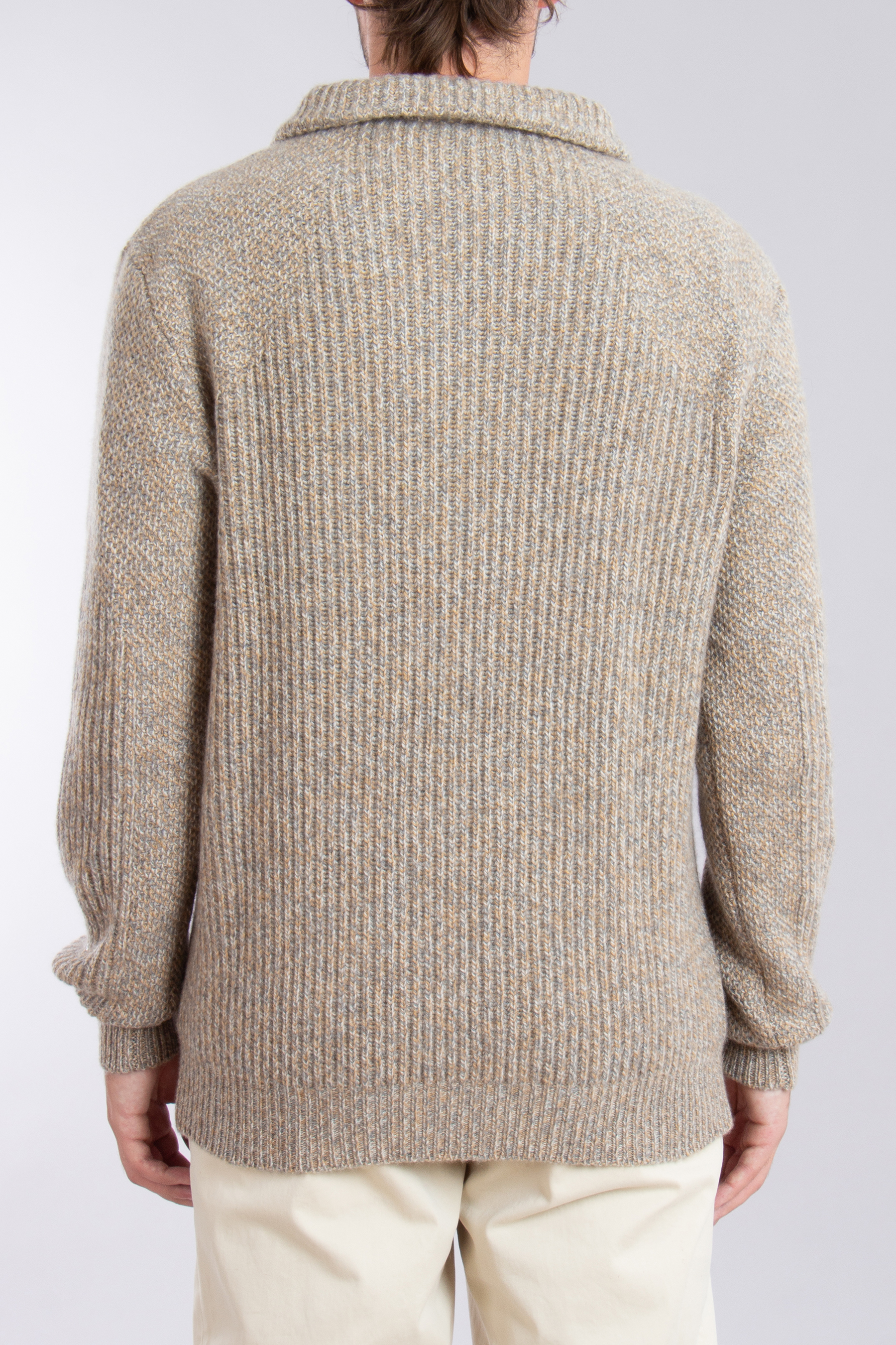 SEASE Coarsehair Cashmere Half Zip Sweater Schooner