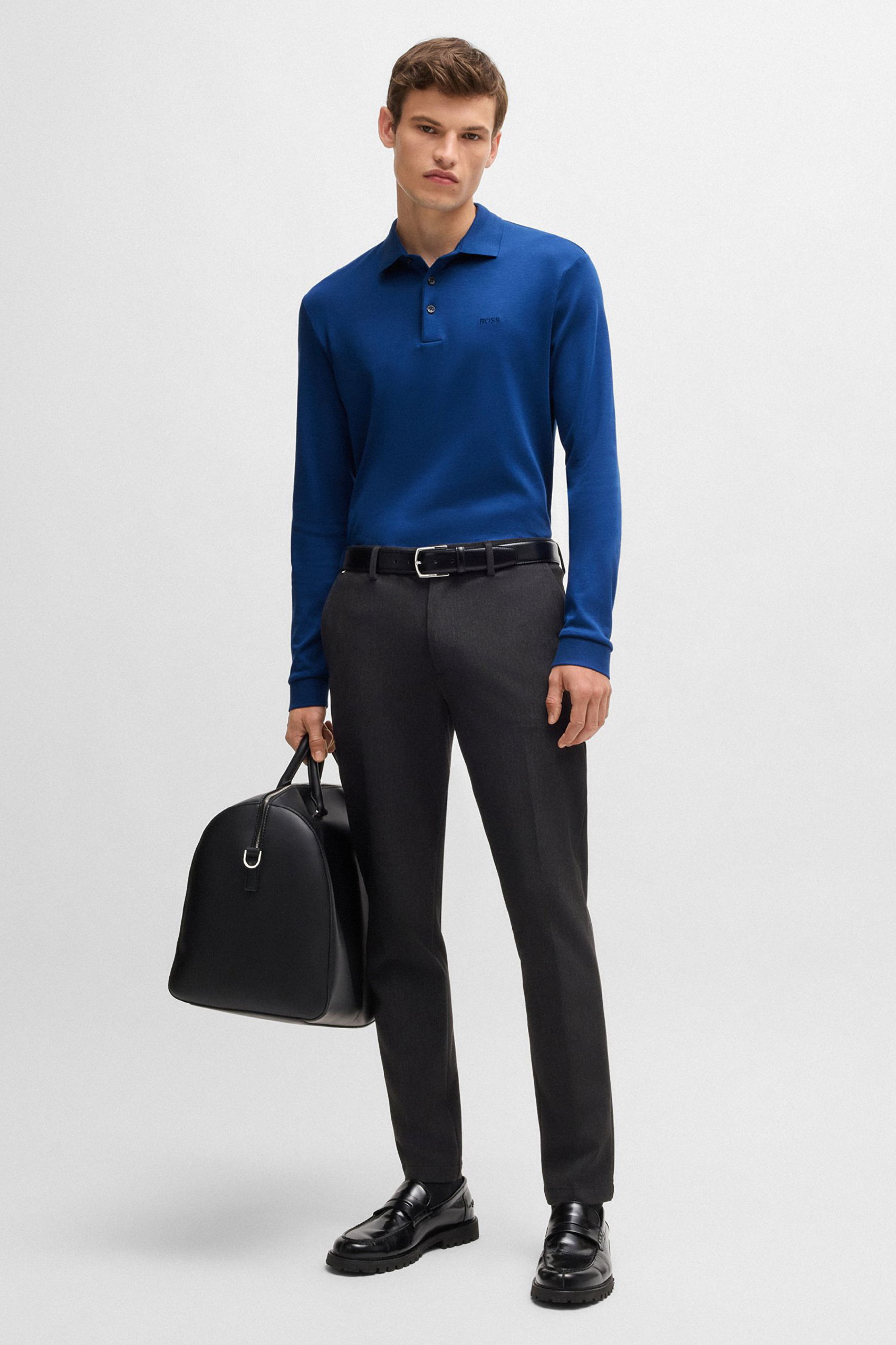 BOSS Embroidered Interlock-Cotton Polo Shirt Pado