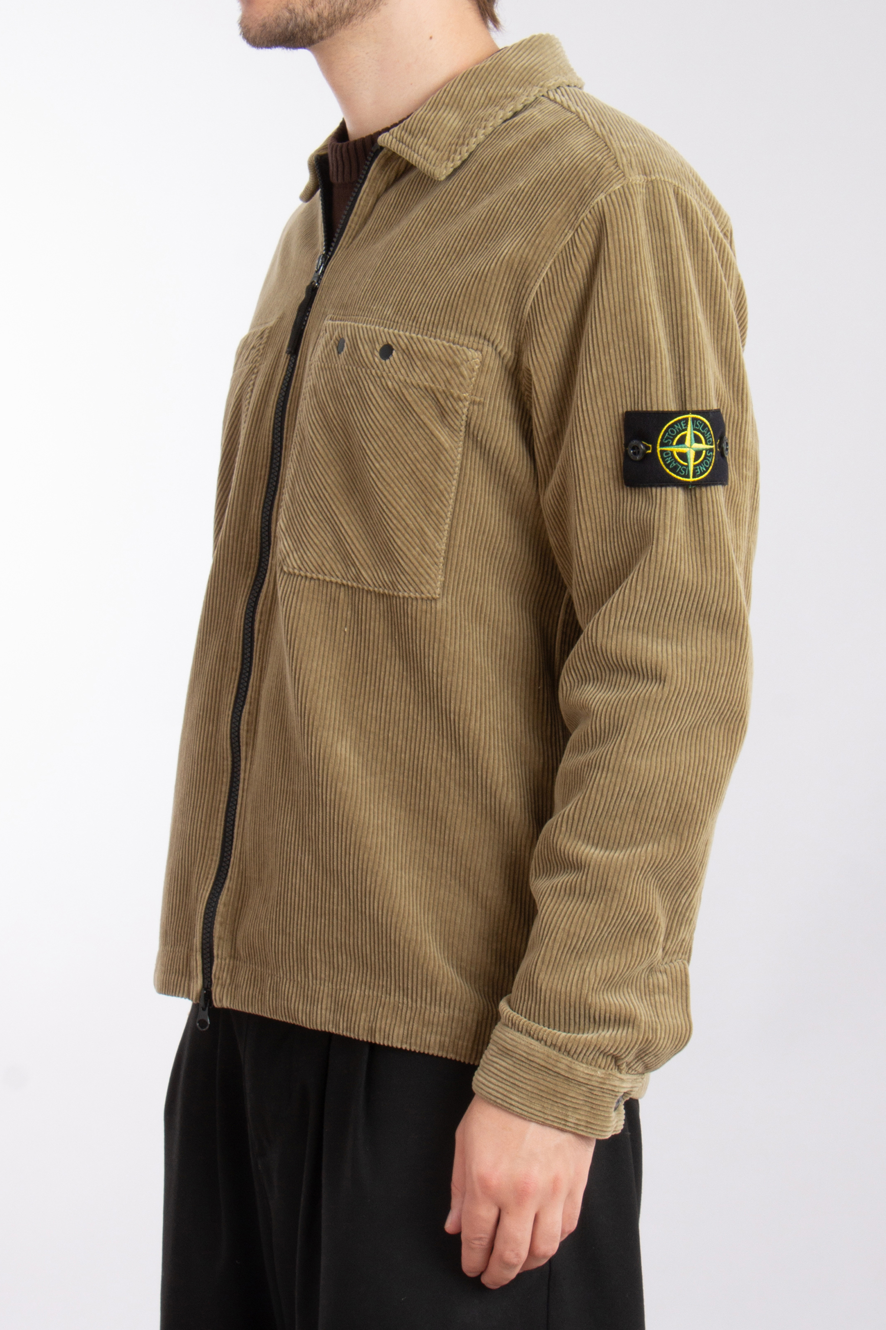 STONE ISLAND Organic Cotton Corduroy Overshirt