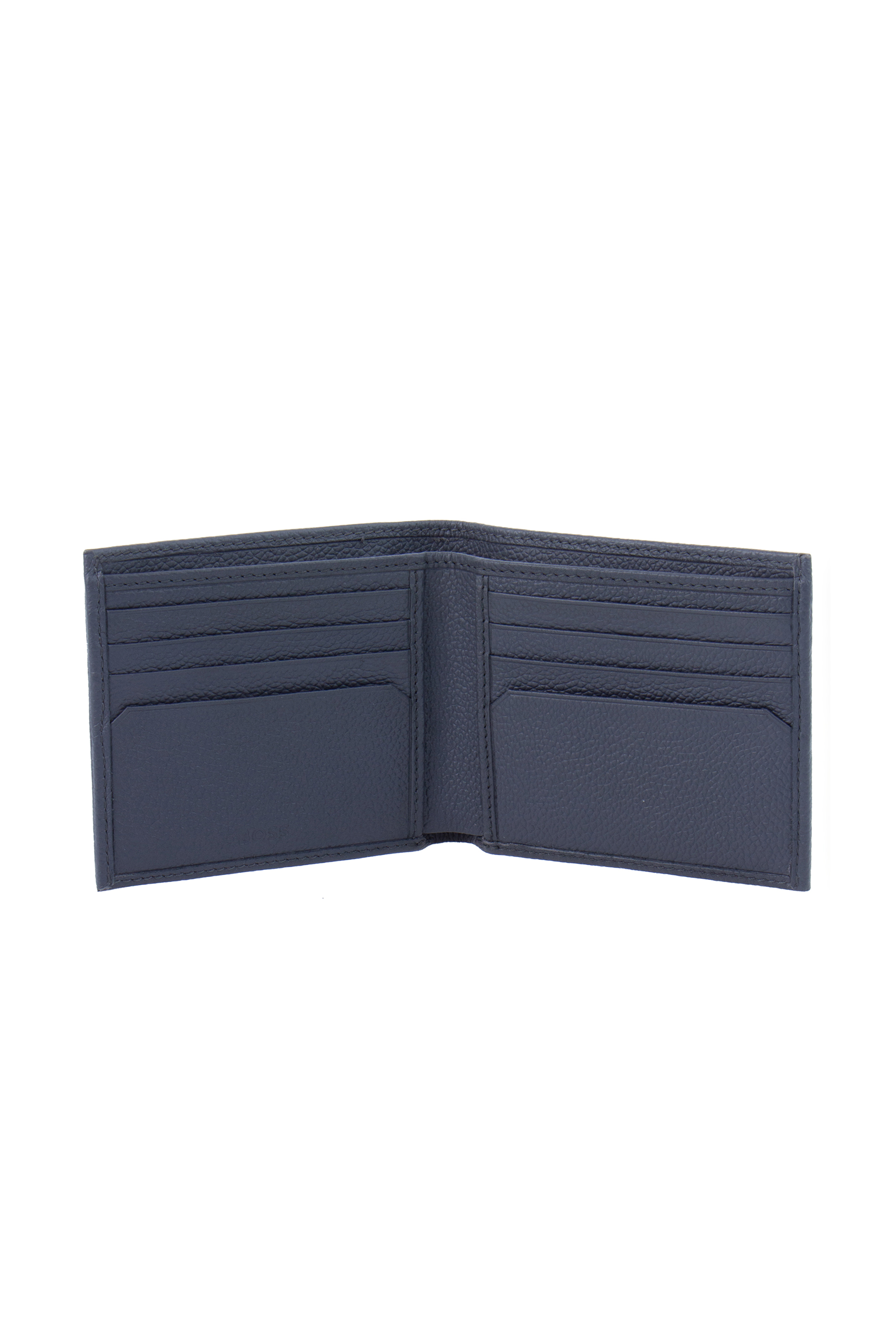 BOSS Grained Leather Bifold Wallet Highway