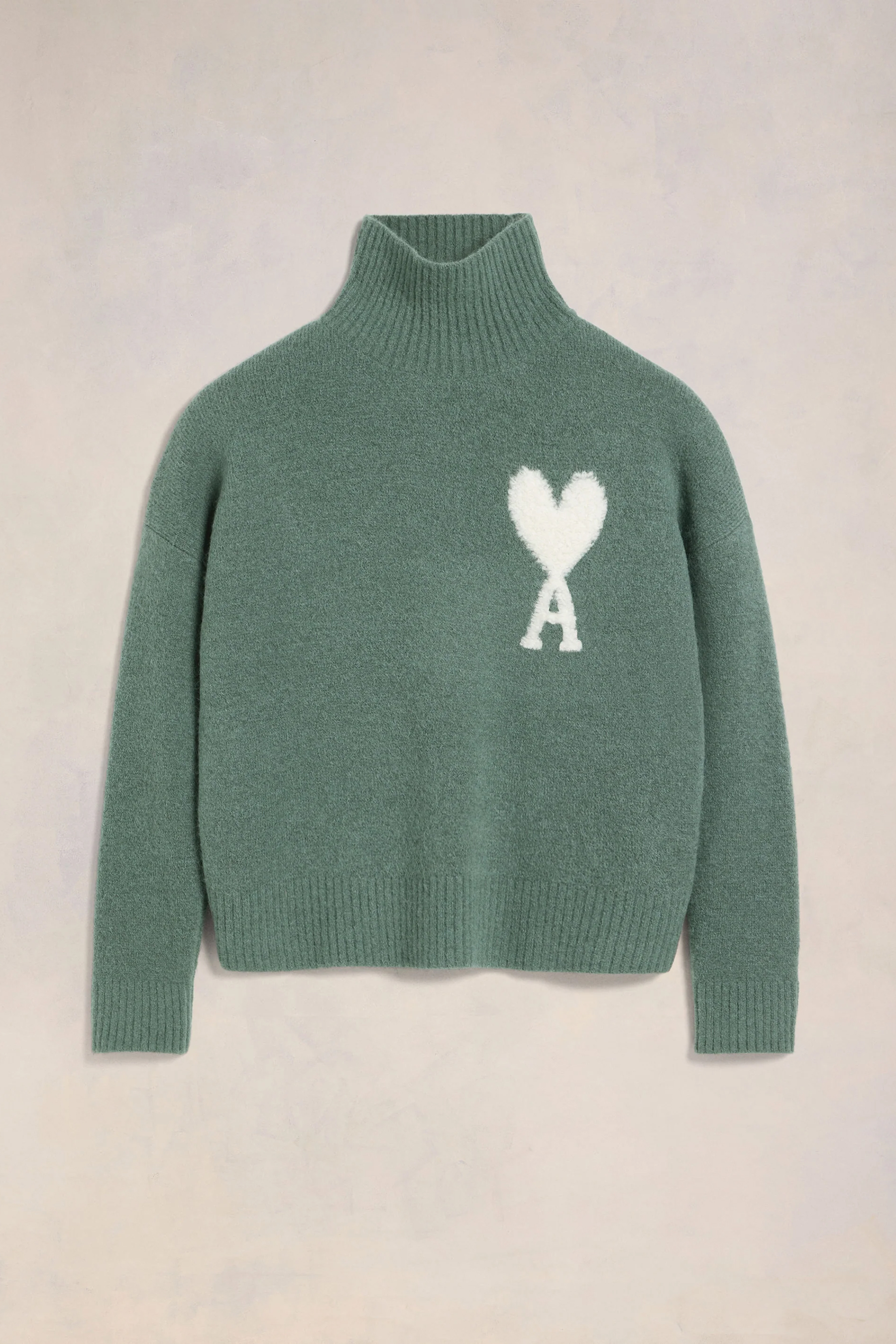 AMI PARIS Ami De Coeur Alpaca Blend Funnel Neck Sweater