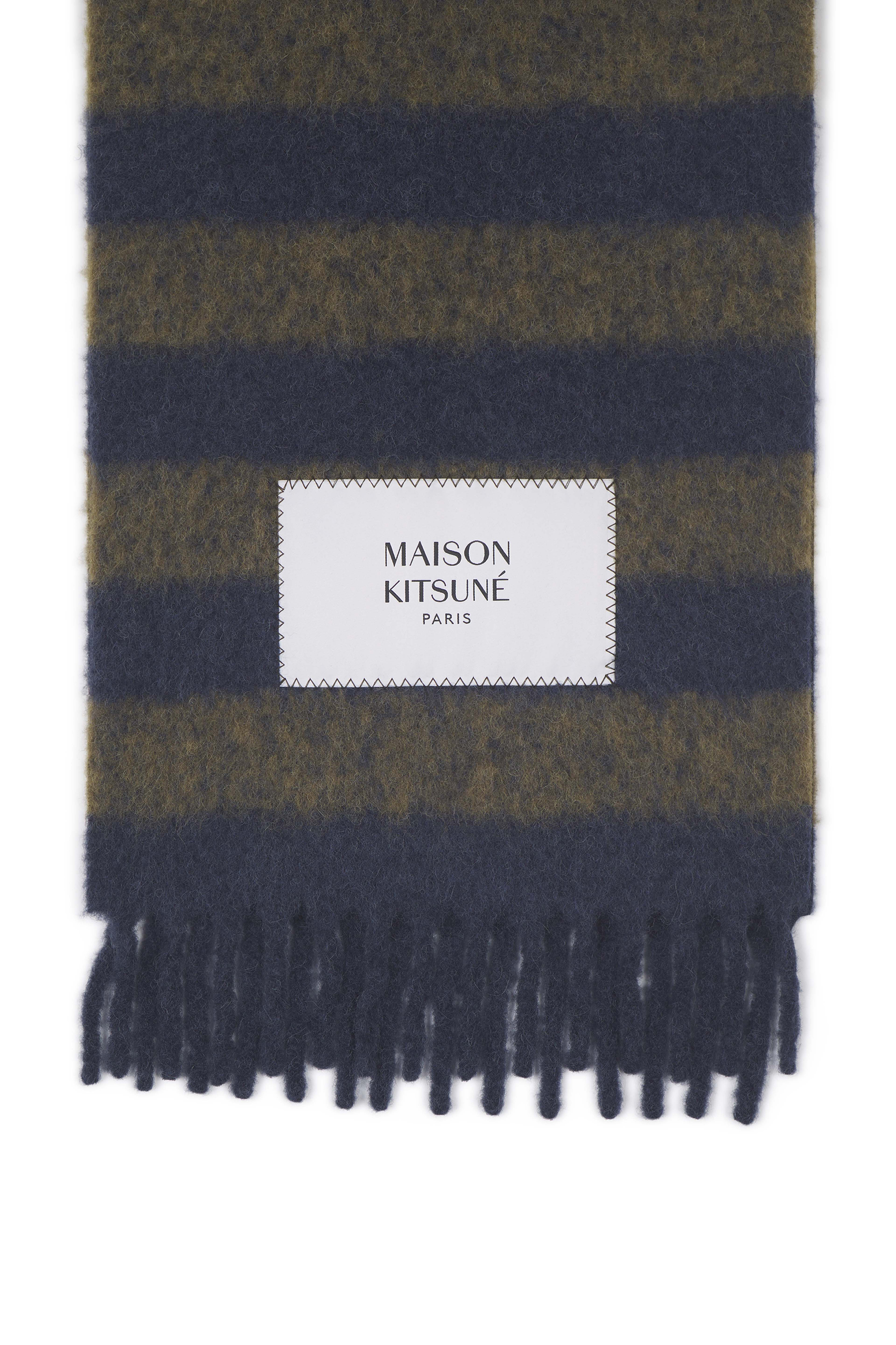 MAISON KITSUNÉ Rugby Stripes Alpaca Blend Scarf