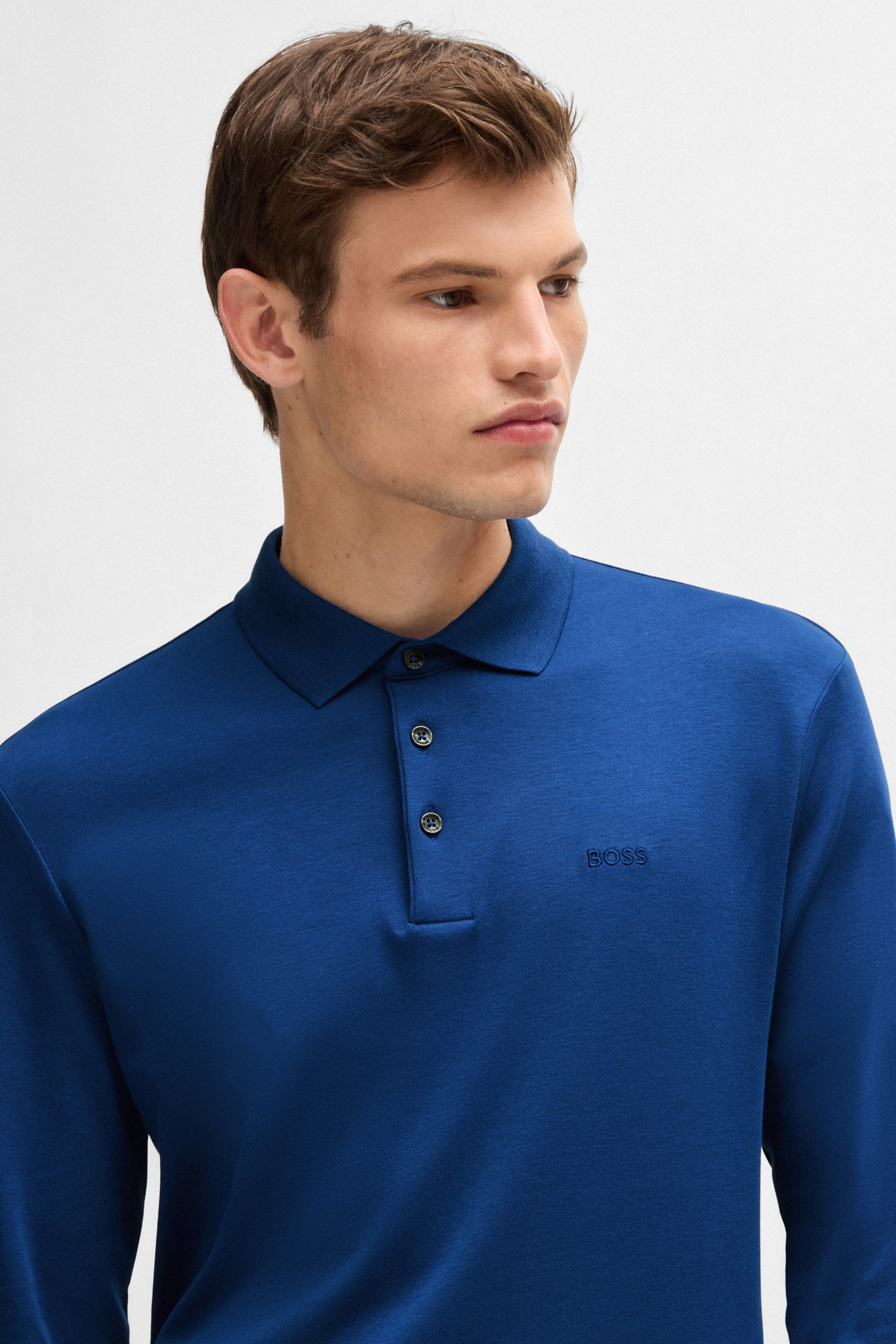 BOSS Embroidered Interlock-Cotton Polo Shirt Pado