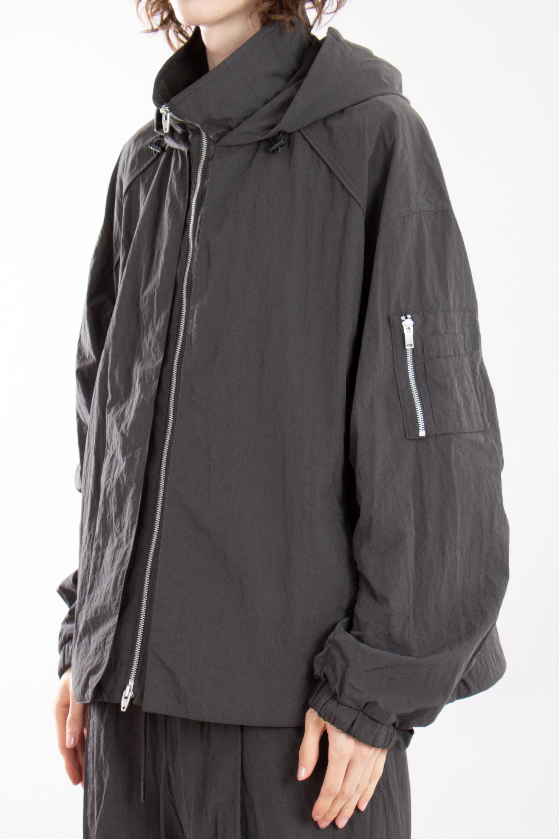 JUUN.J Hooded Nylon Jacket