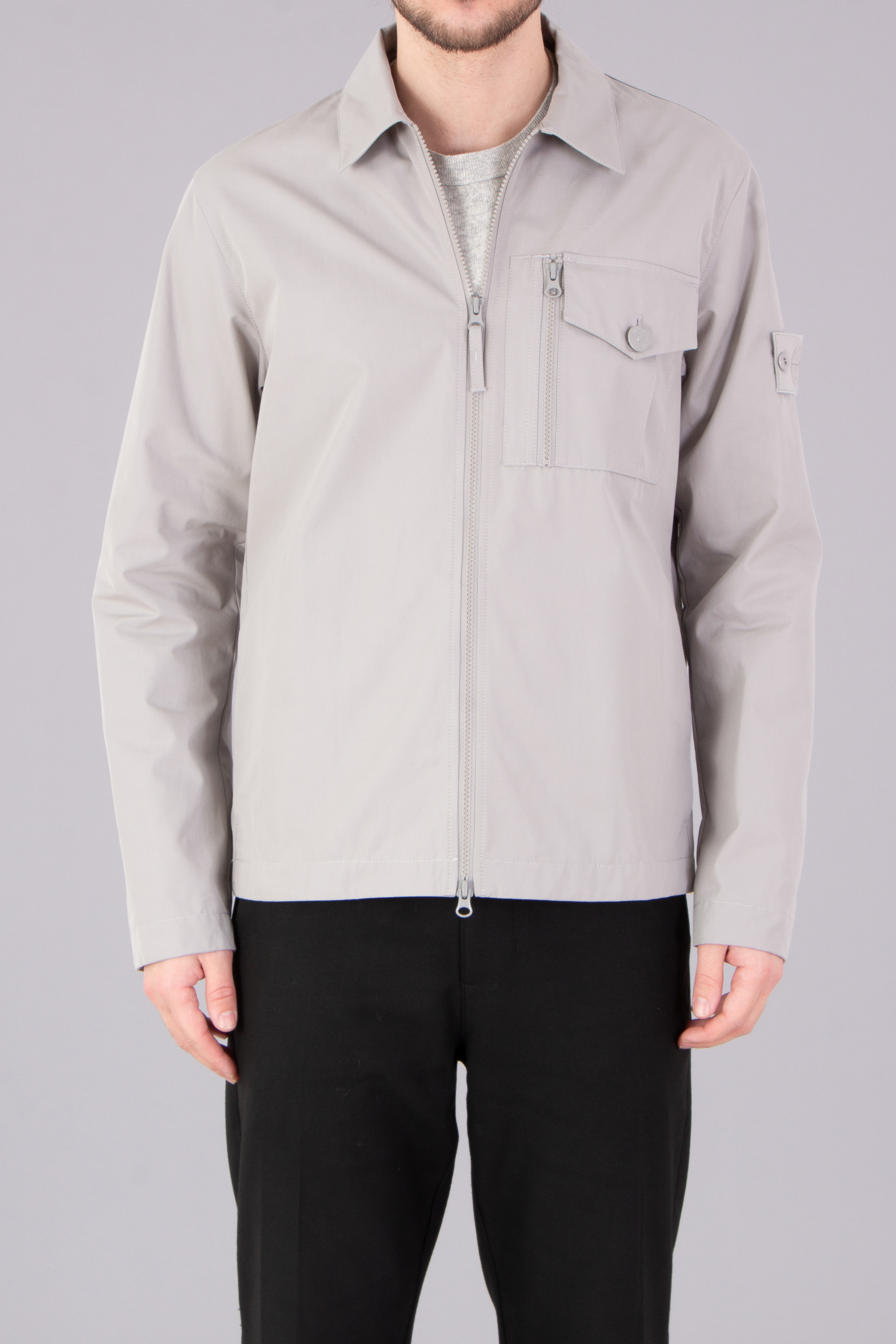 STONE ISLAND Ghost Piece Organic Cotton Canvas Overshirt