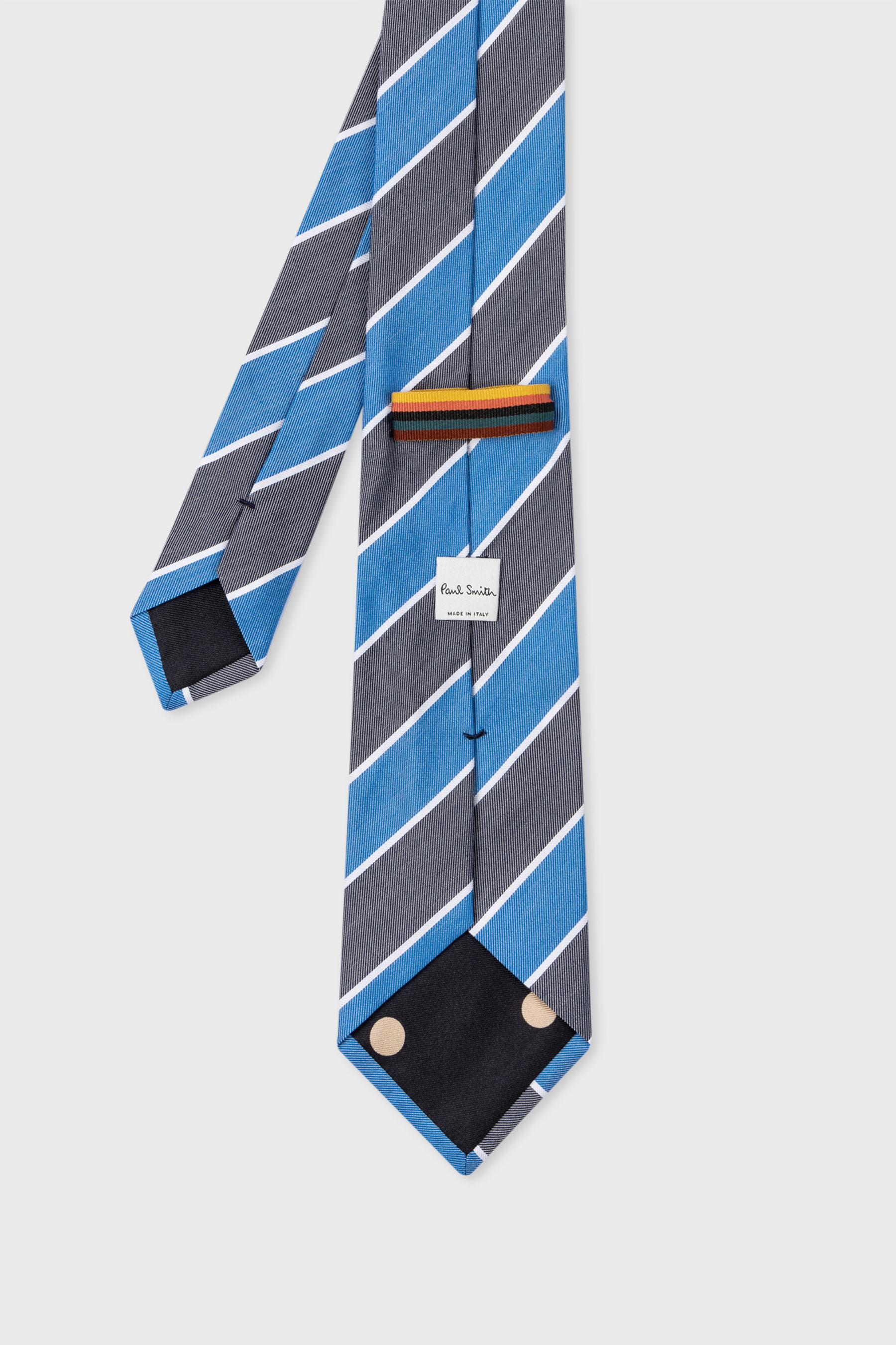 PAUL SMITH Block Stripe Cotton-Silk Blend Tie