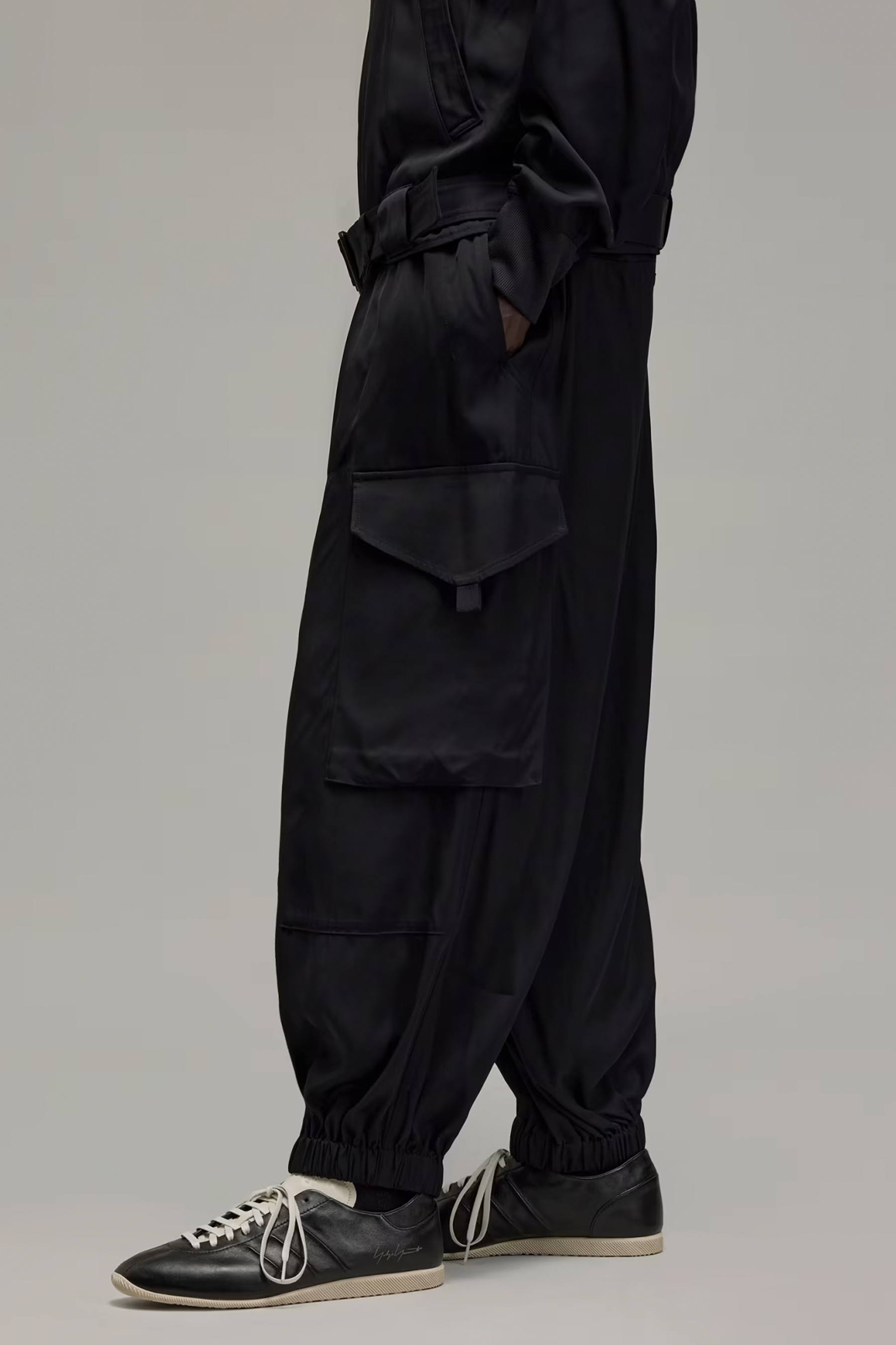 Y-3 Loose Fit Rayon Twill Cargo Pants