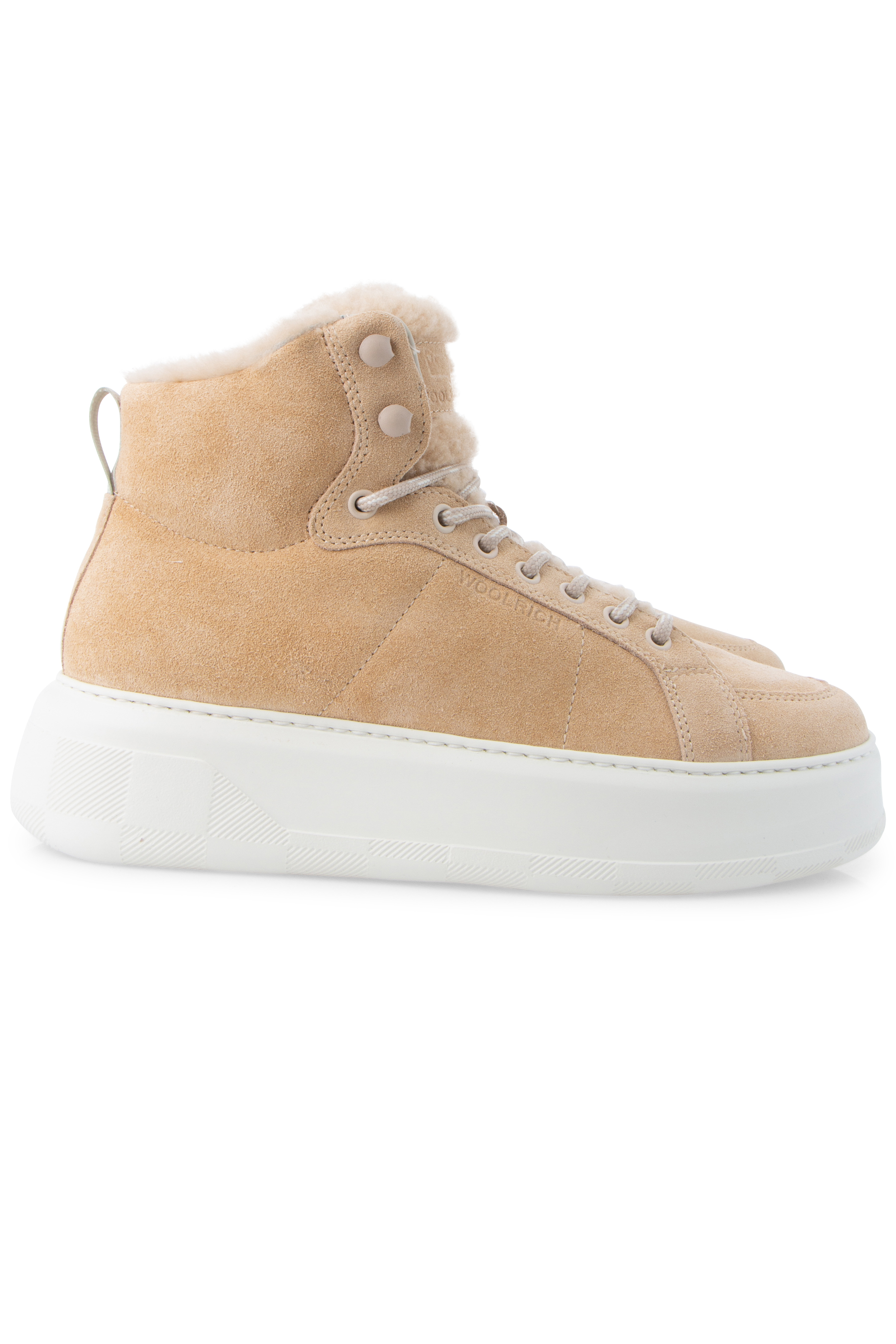 WOOLRICH Padded High Ankle Suede Sneakers Montone