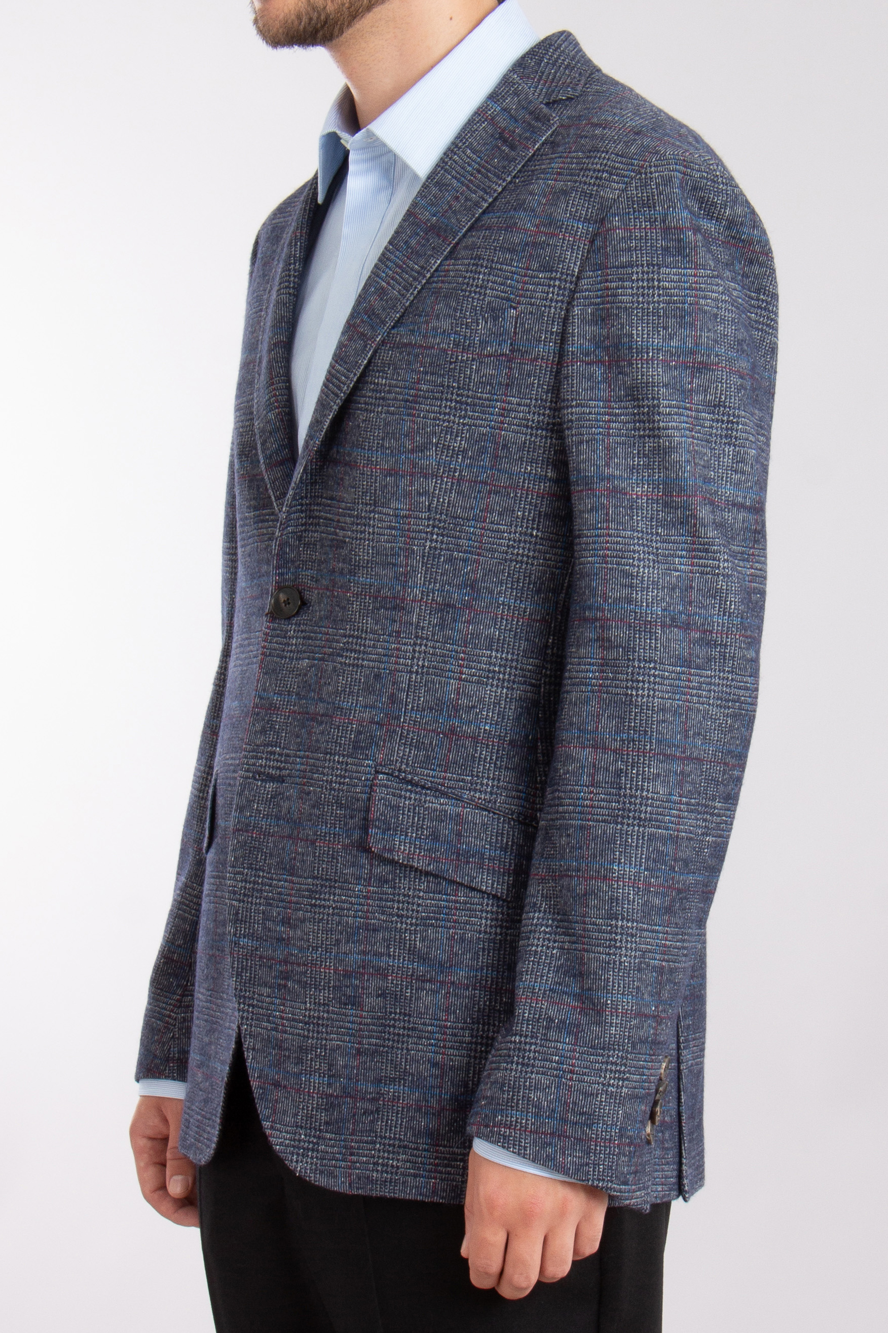 ETRO Checked Cotton-Silk-Alpaca-Blend Jacket