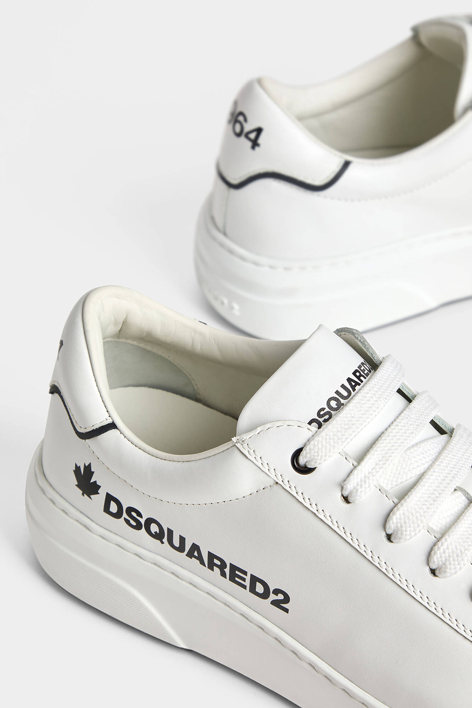 DSQUARED2 Low Calf Leather Sneakers Bumper