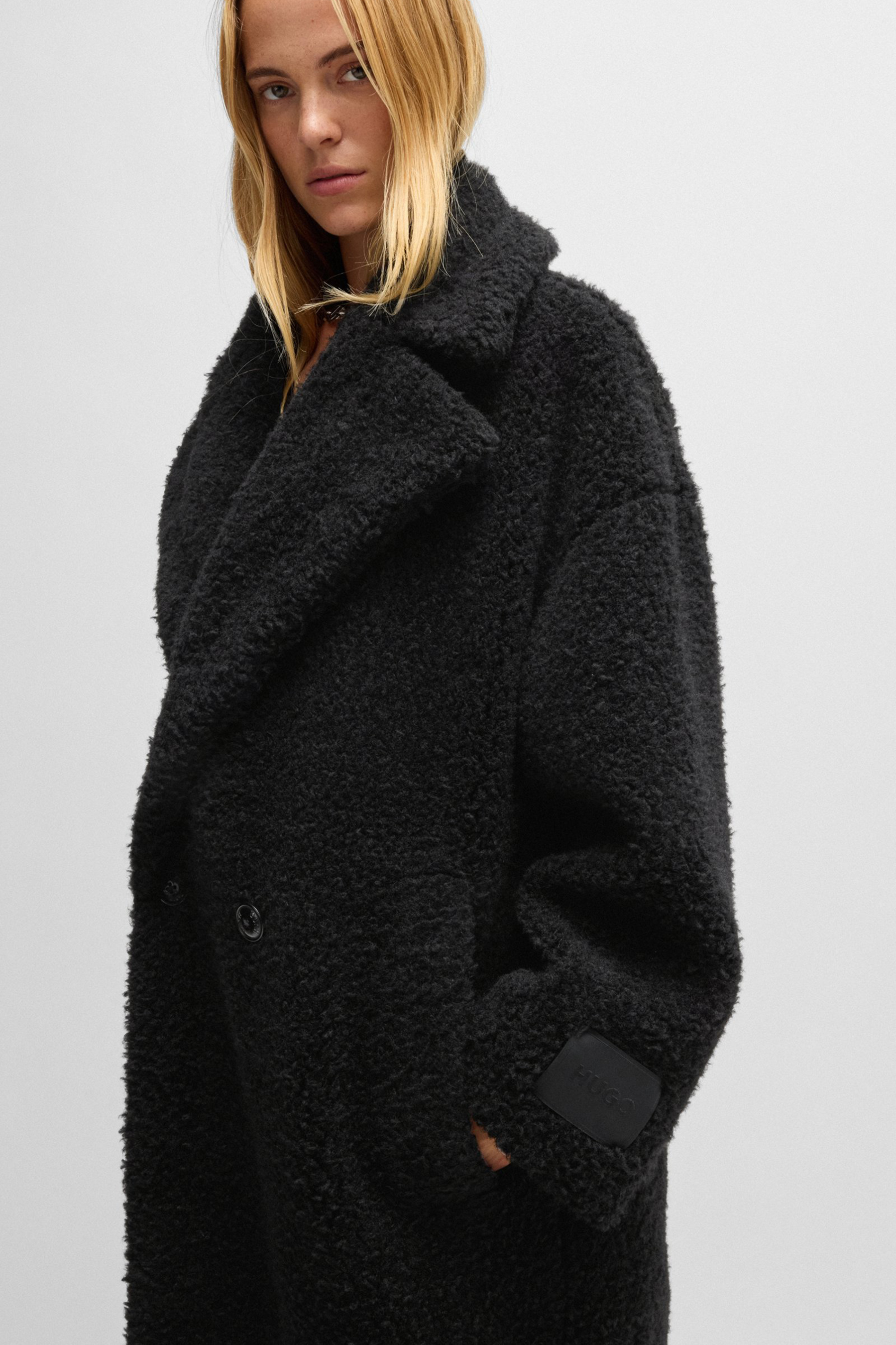 HUGO Oversized Faux Fur Coat Malite